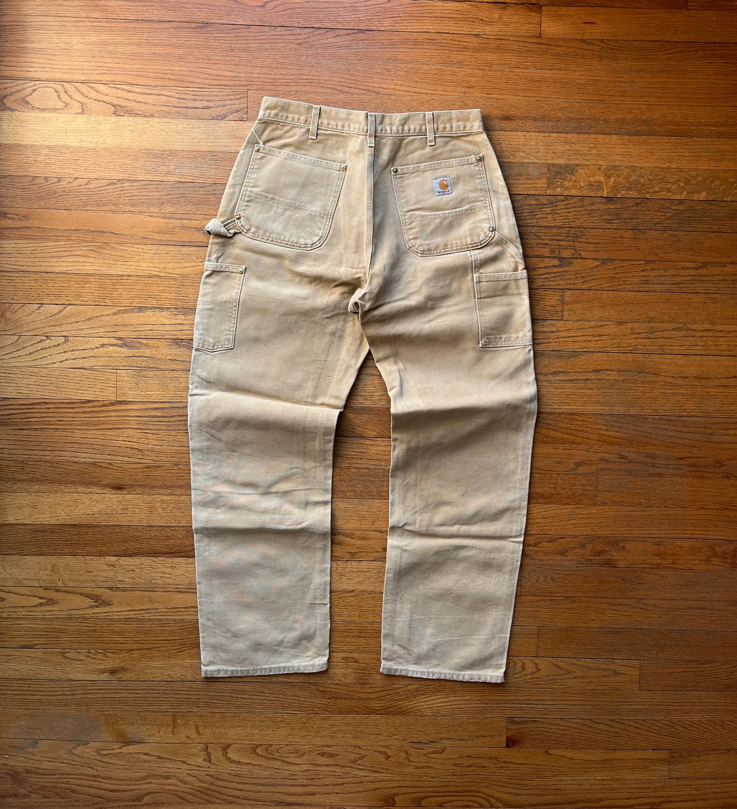 Faded Brown Carhartt Double Knee Pants - 31 x 30