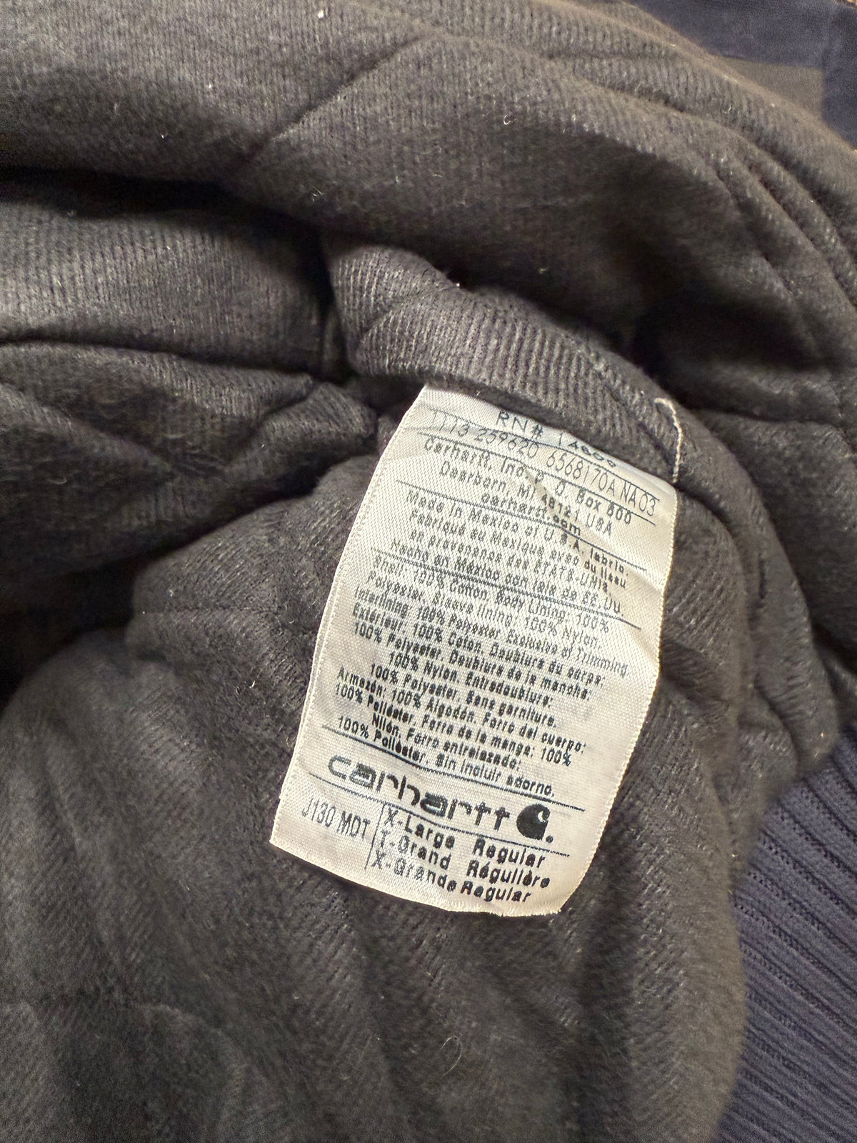 Faded Midnight Blue Carhartt Active Jacket - XL