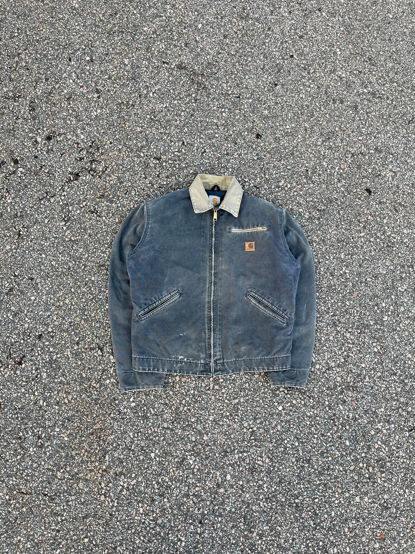Faded Petrol Blue Carhartt Detroit Jacket - Medium