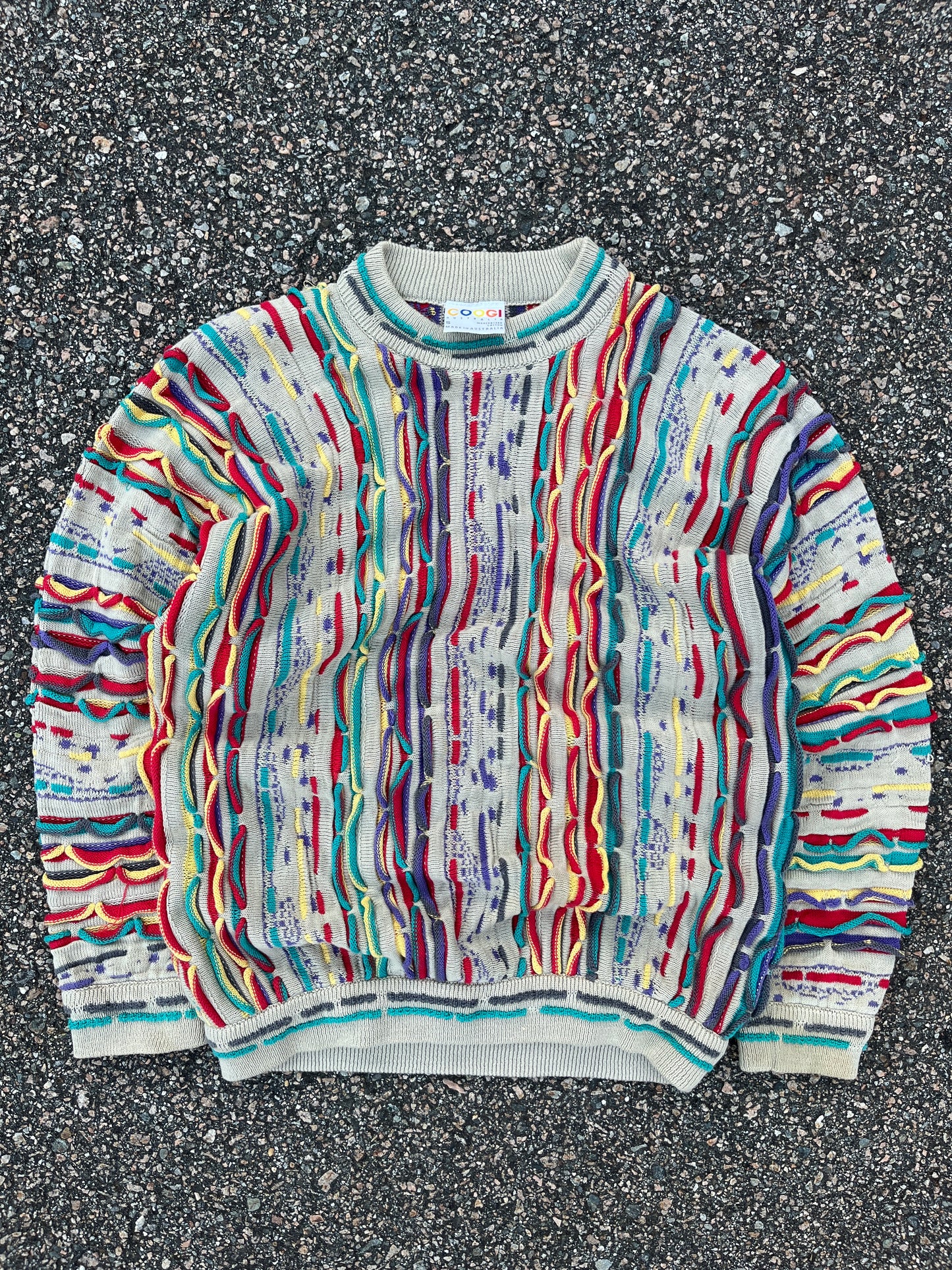 Coogi Made in Australia 3D Knit Cotton Sweater - Small