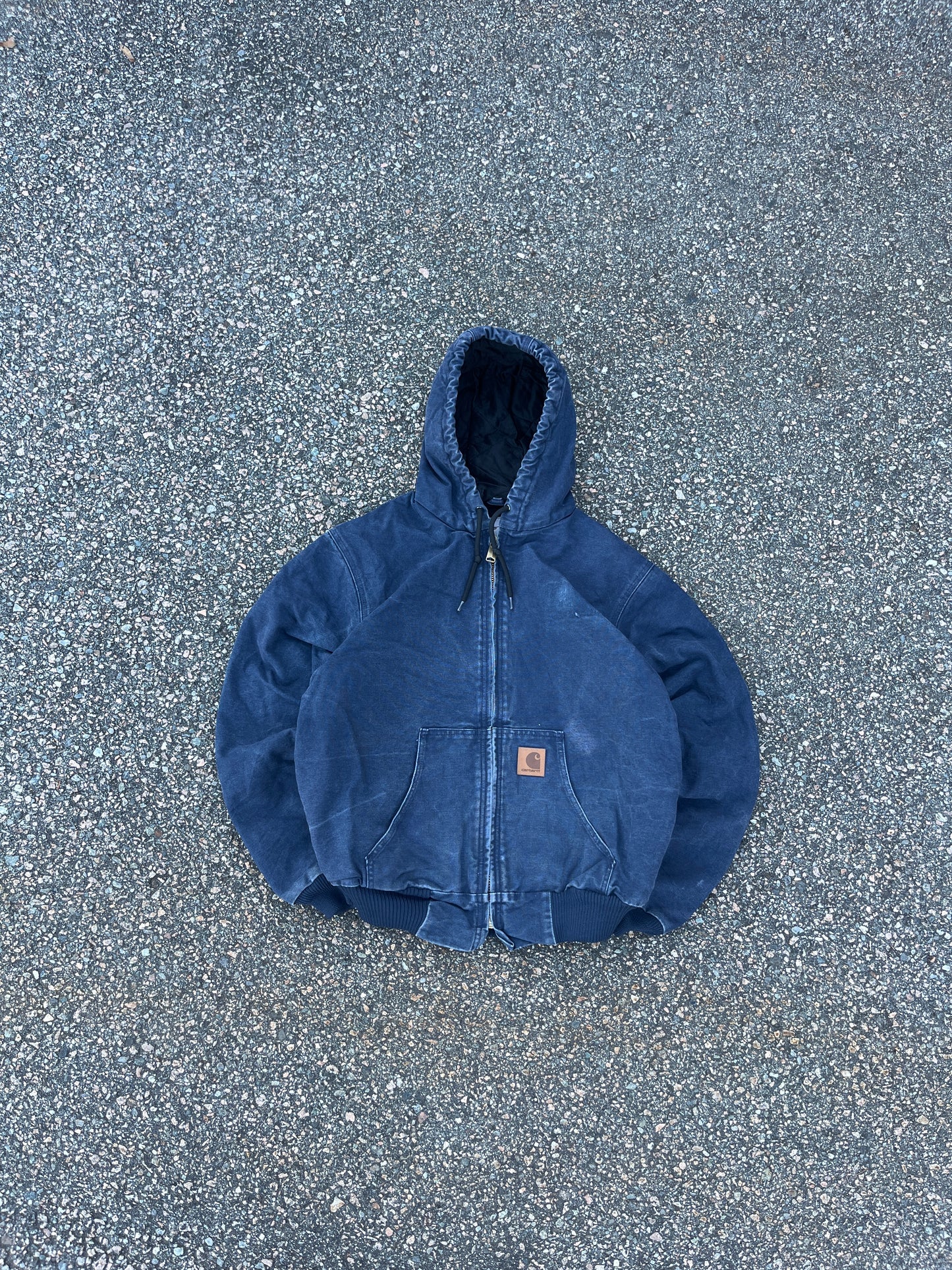 褪色午夜蓝色 Carhartt 运动夹克 - 中号