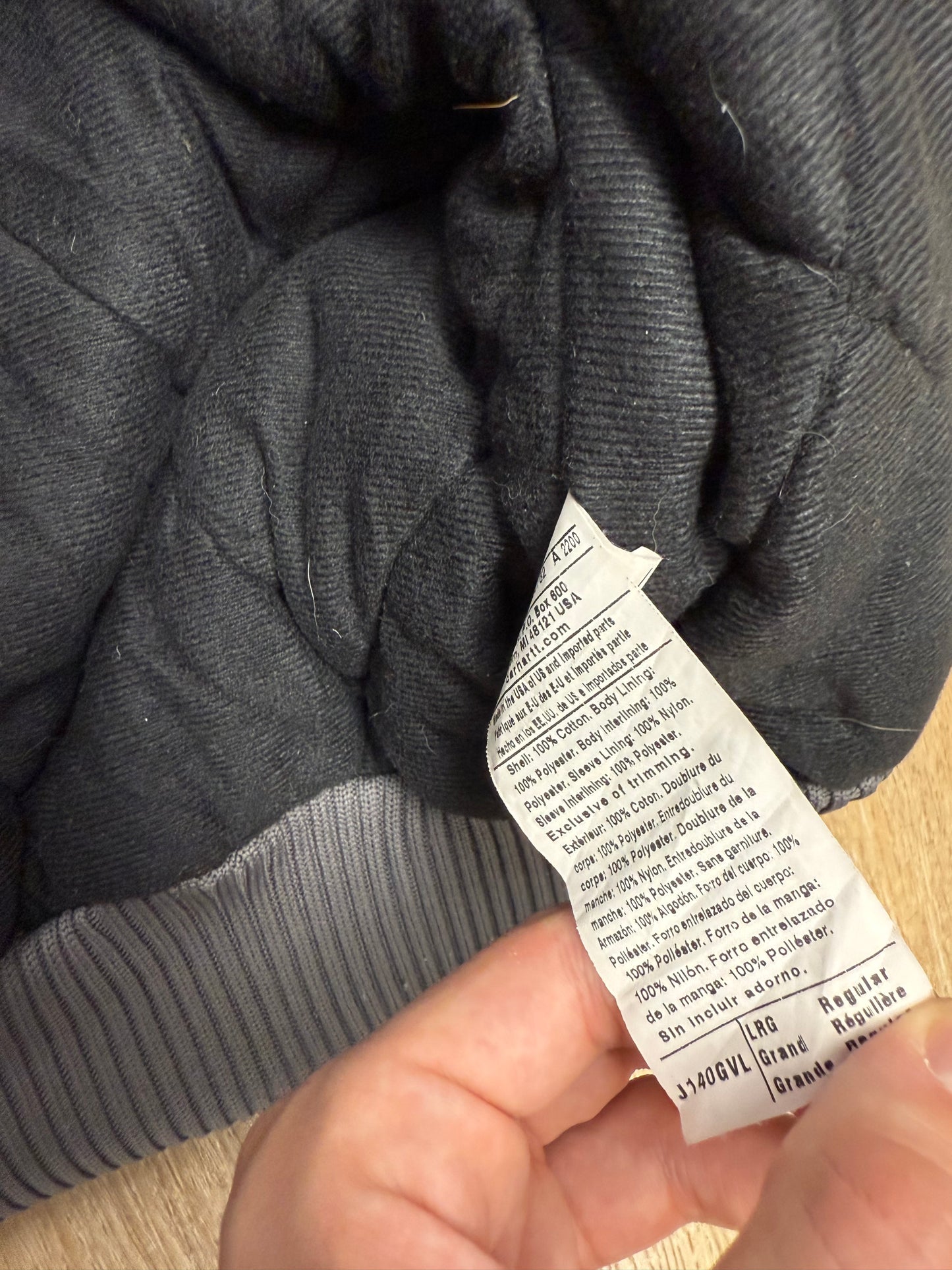 Faded Grey Carhartt Active Jacket - Large