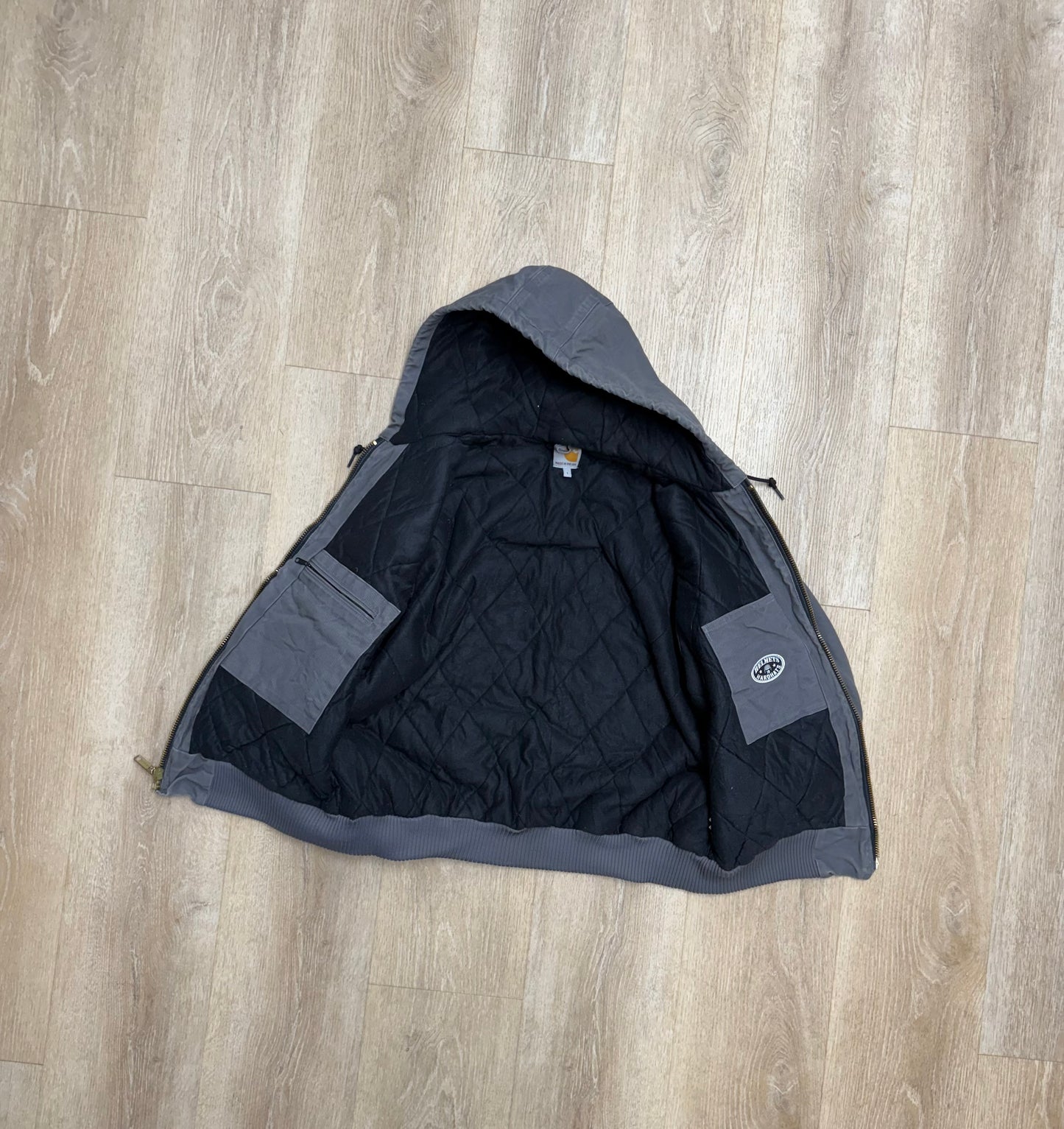 Faded Grey Carhartt Active Jacket - Large