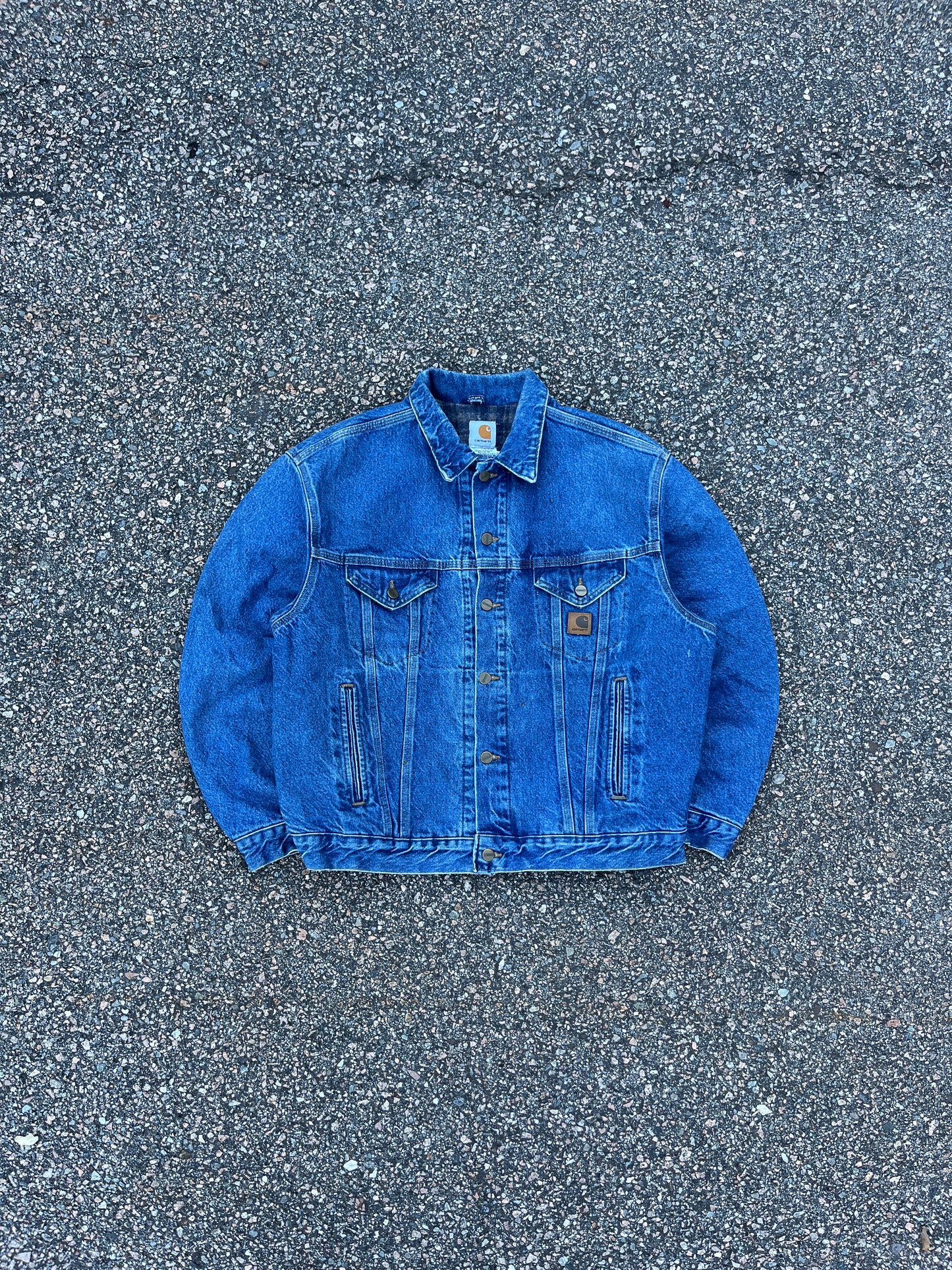 Faded Denim Carhartt Trucker Jacket - Large