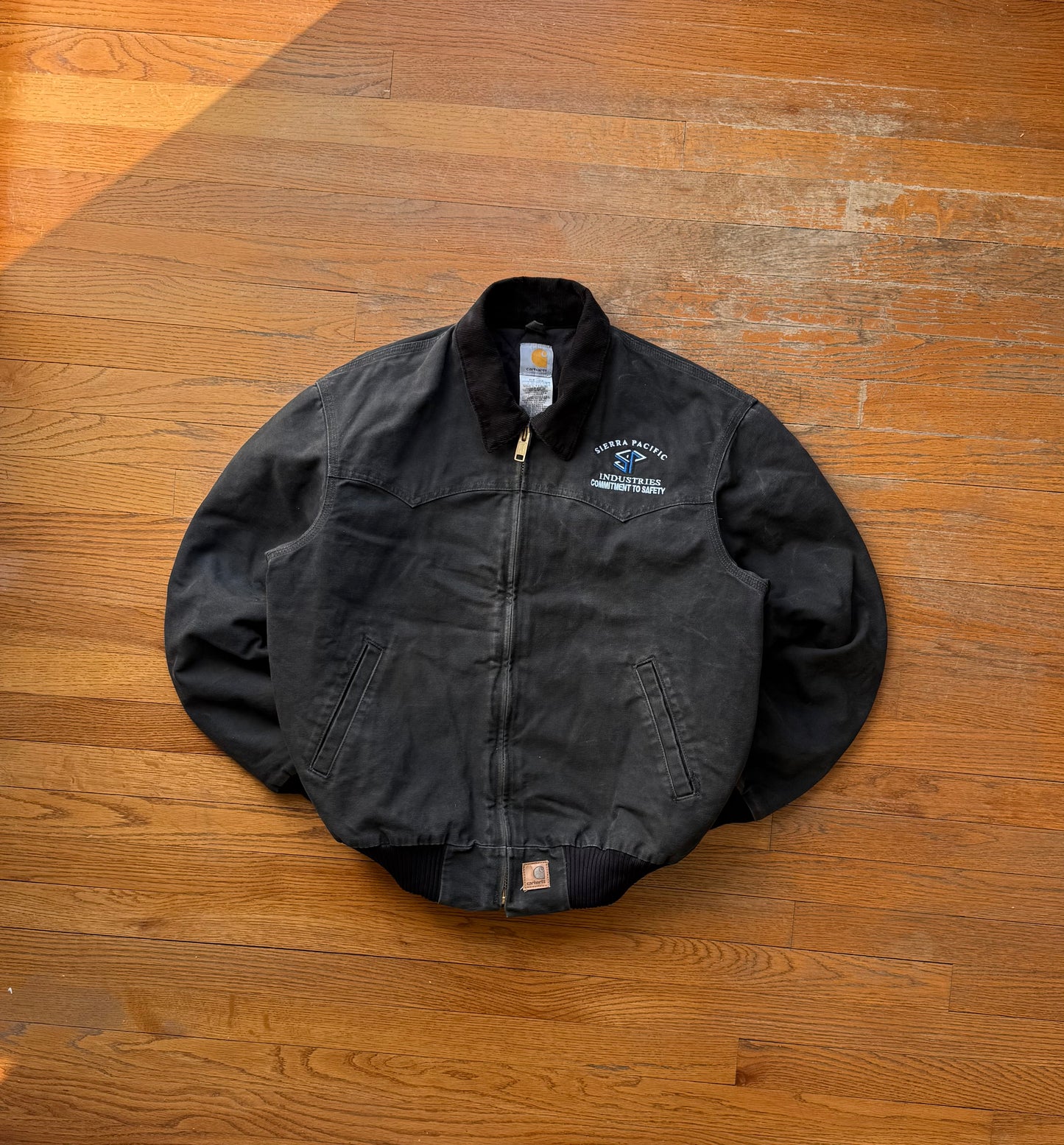 Faded Black Carhartt Santa Fe Jacket - Large