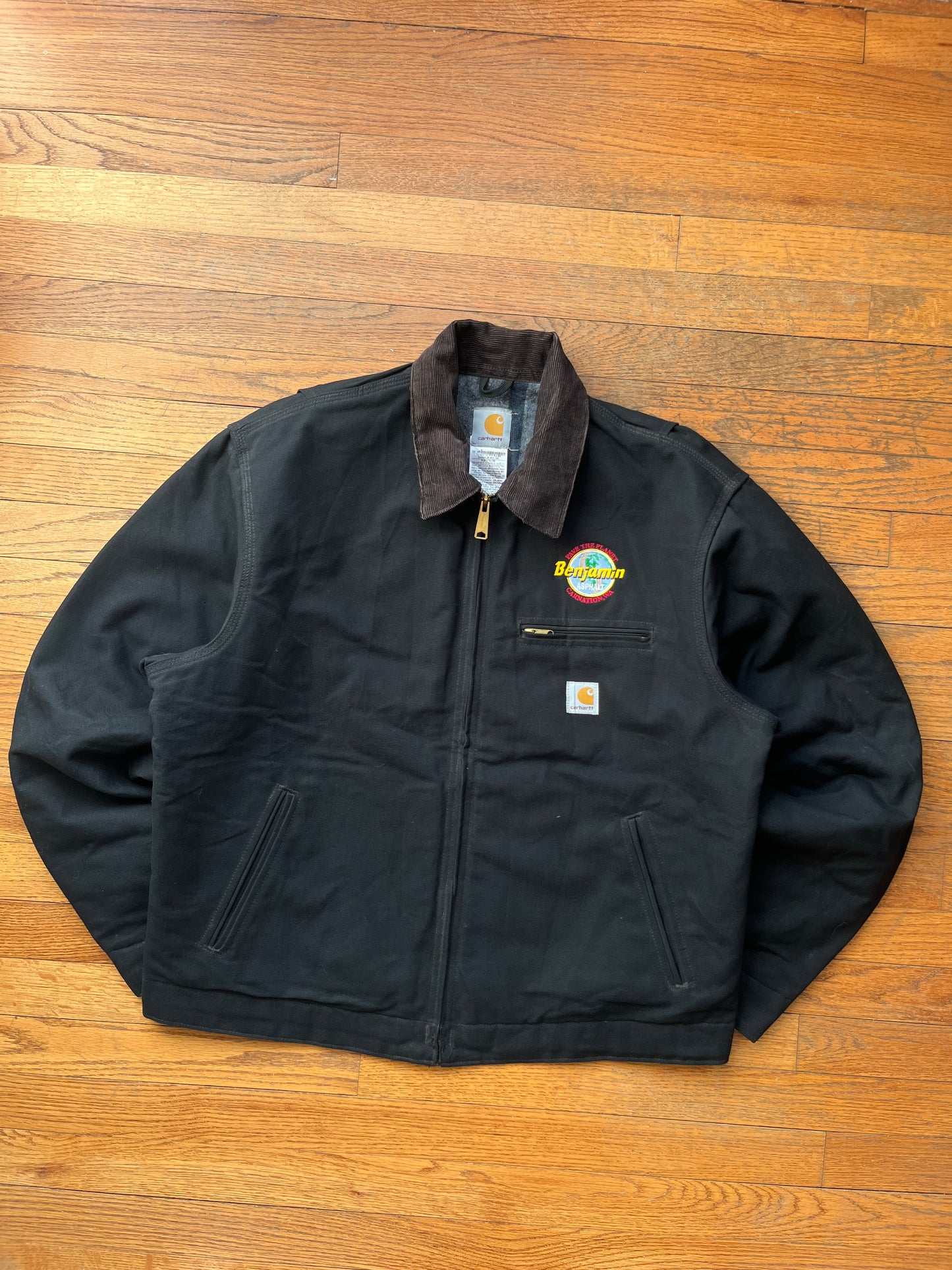 Faded Black Carhartt Detroit Jacket - Large