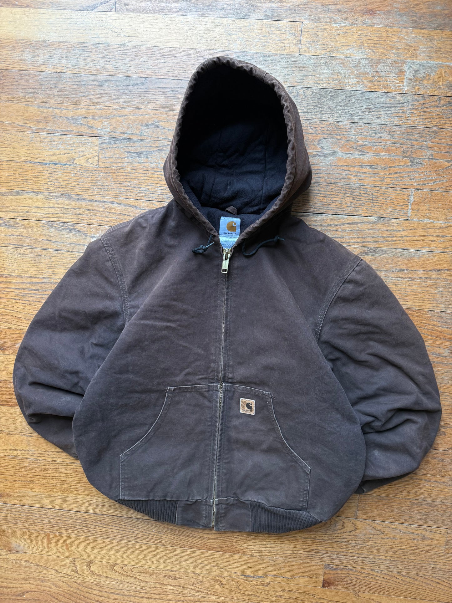 Faded Dark Brown Carhartt Active Jacket - Medium