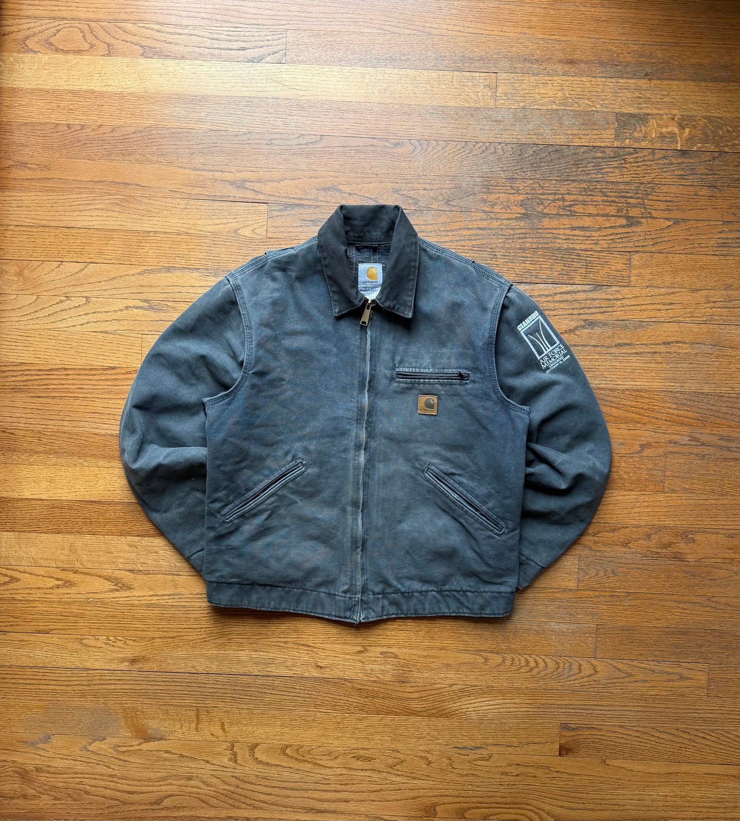 Faded Petrol Blue Carhartt Detroit Jacket - Medium