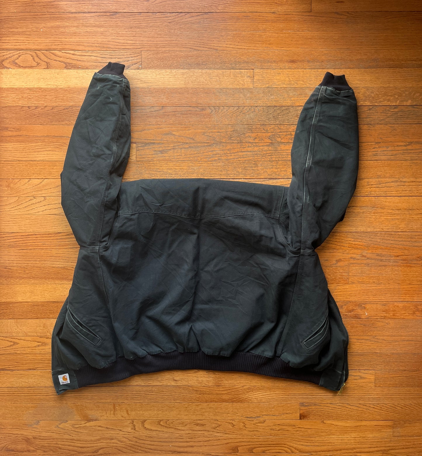 Faded Black Carhartt Santa Fe Jacket - Large Tall