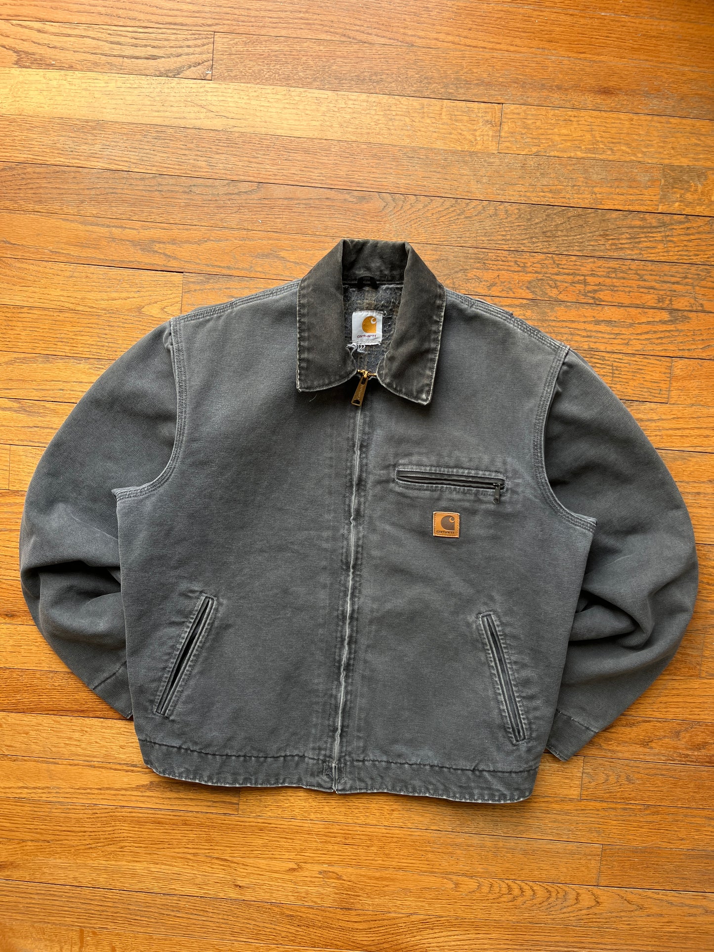 Faded Petrol Blue Carhartt Detroit Jacket - Medium