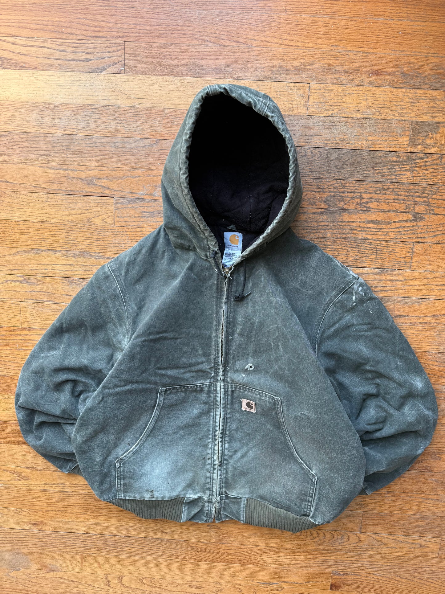 Faded Olive Green Carhartt Active Jacket - Large