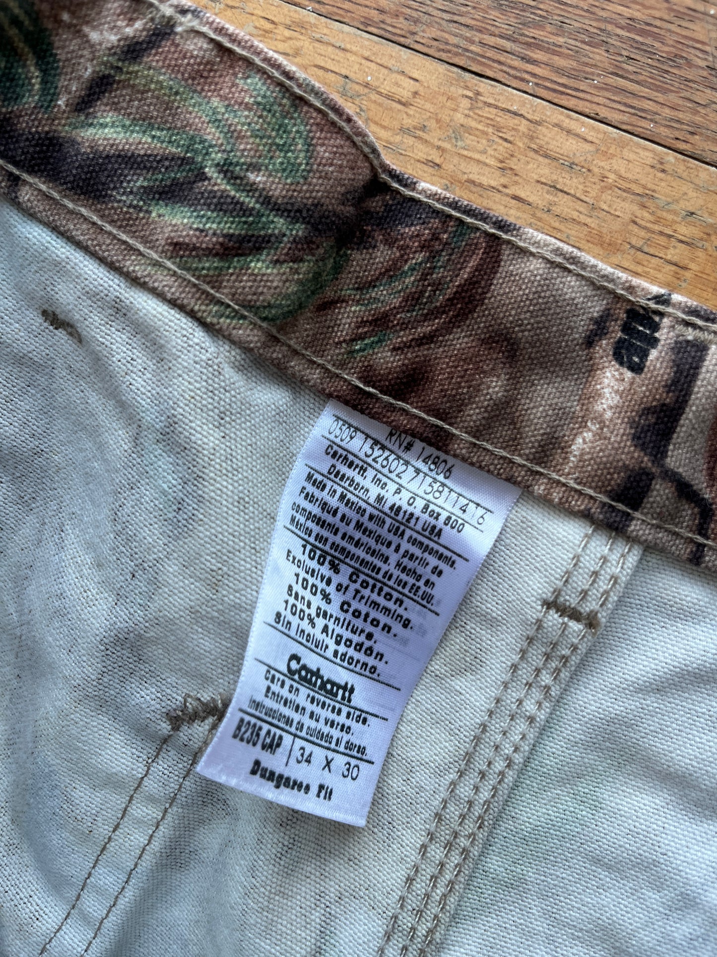 Faded Realtree Carhartt Carpenter Pants - 33 x 29