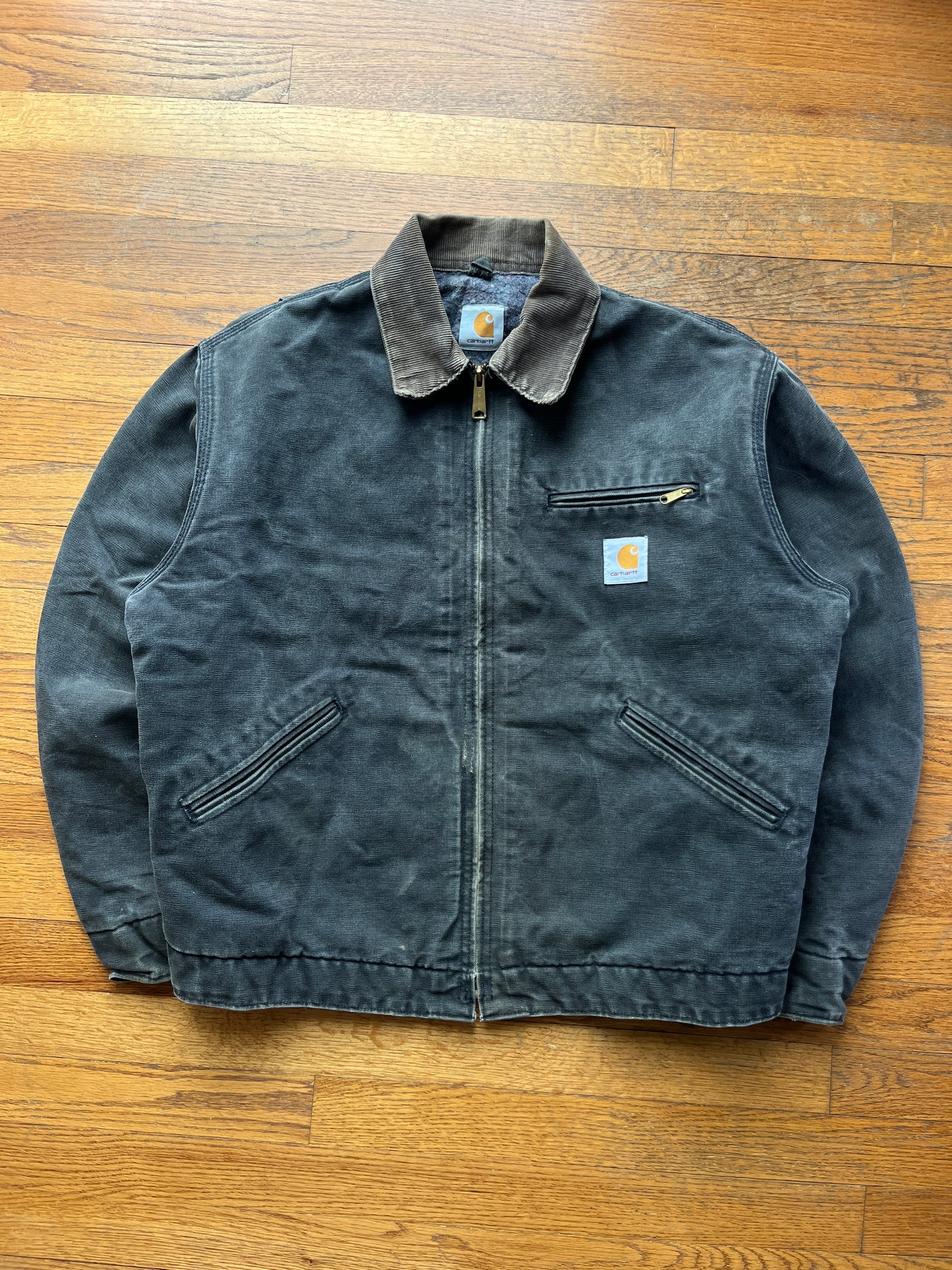 Faded Black Carhartt Detroit Jacket - Boxy M-L