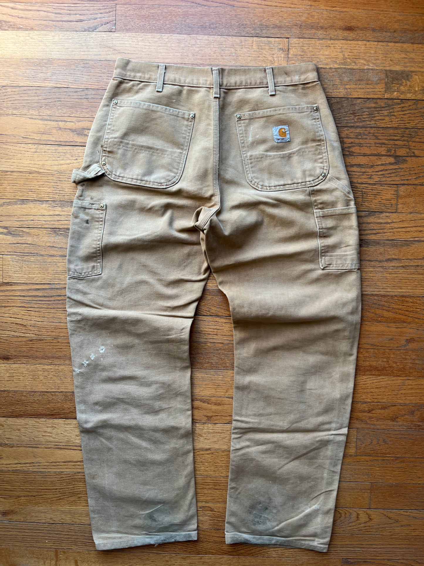 Faded Brown Carhartt Double Knee Pants - 31 x 29.5