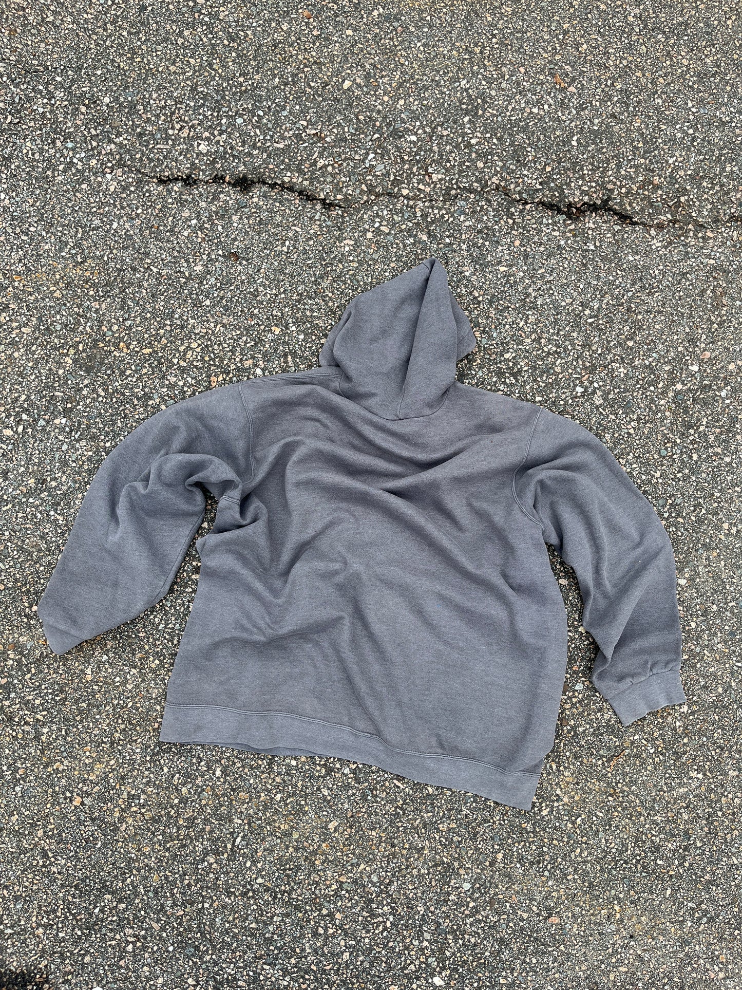 00’s Nike Charcoal Center Swoosh Hoodie - XXL