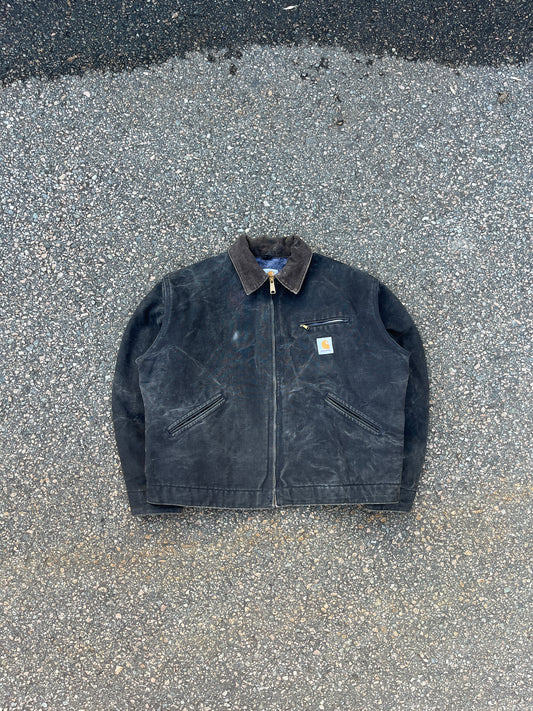 Faded Black Carhartt Detroit Jacket - Boxy Medium