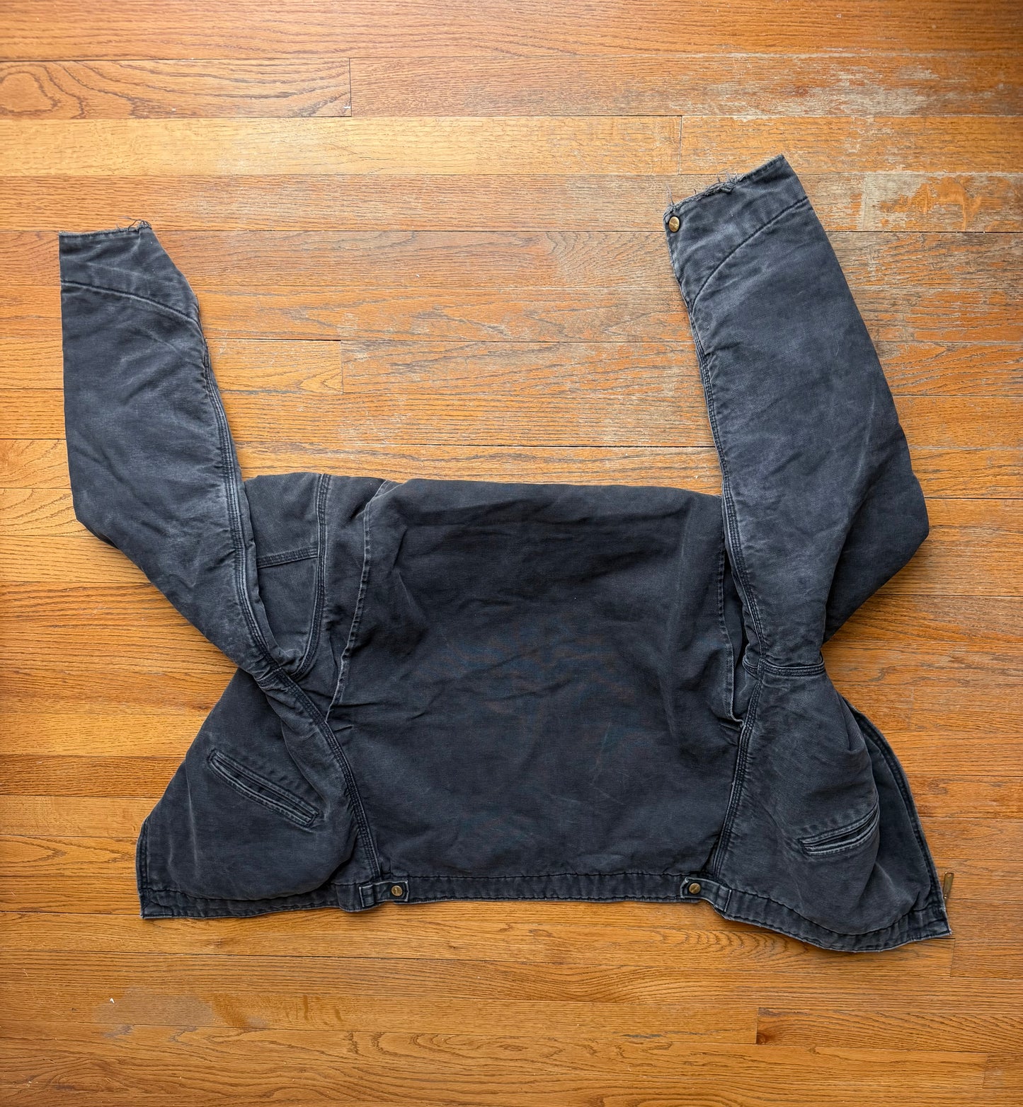 Faded Black Carhartt Detroit Jacket - Large