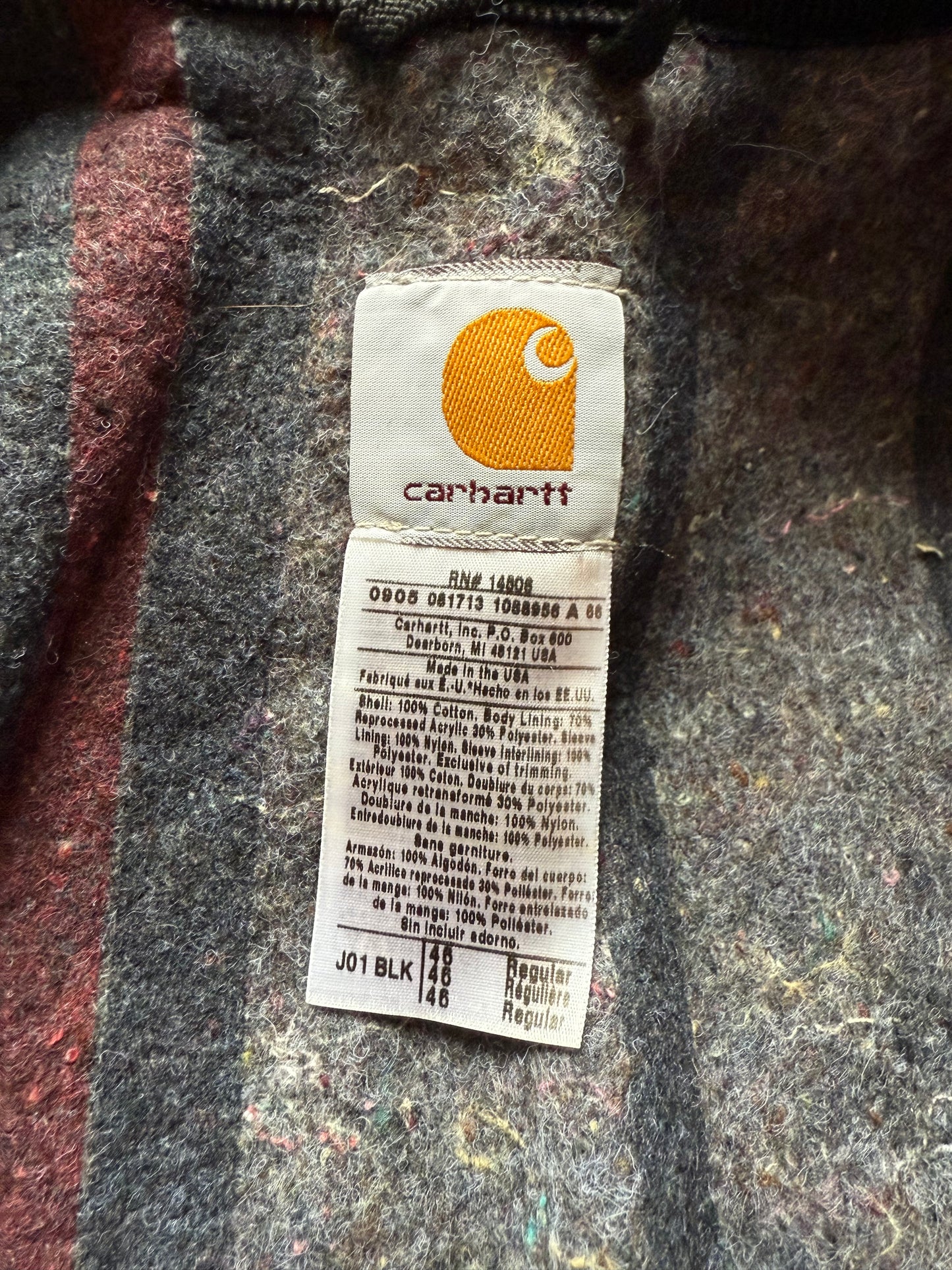 Faded Black Carhartt Detroit Jacket - Large