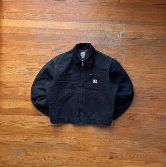 Faded Black Carhartt Detroit Jacket - Boxy Medium