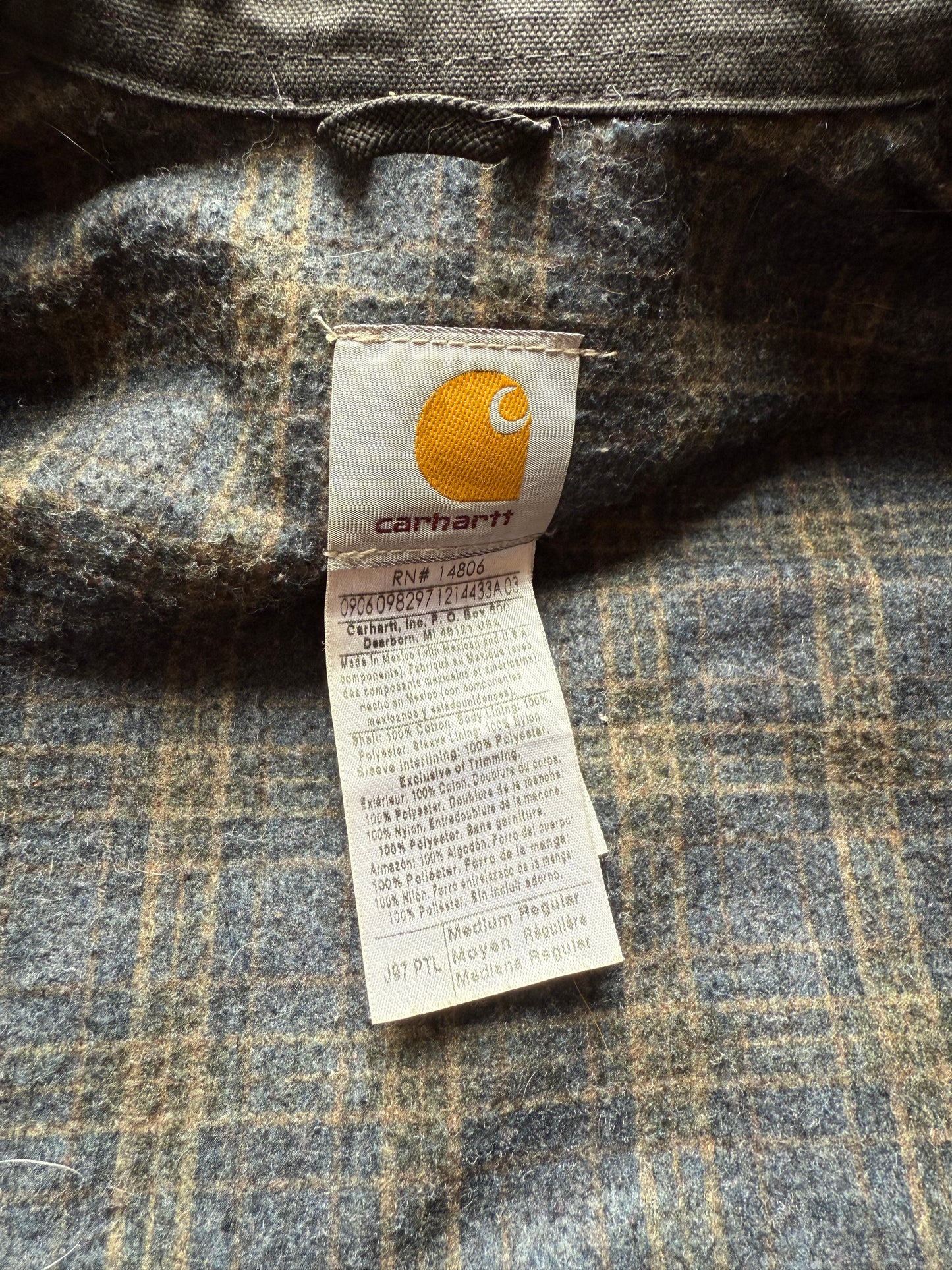 Faded Petrol Blue Carhartt Detroit Jacket - Medium