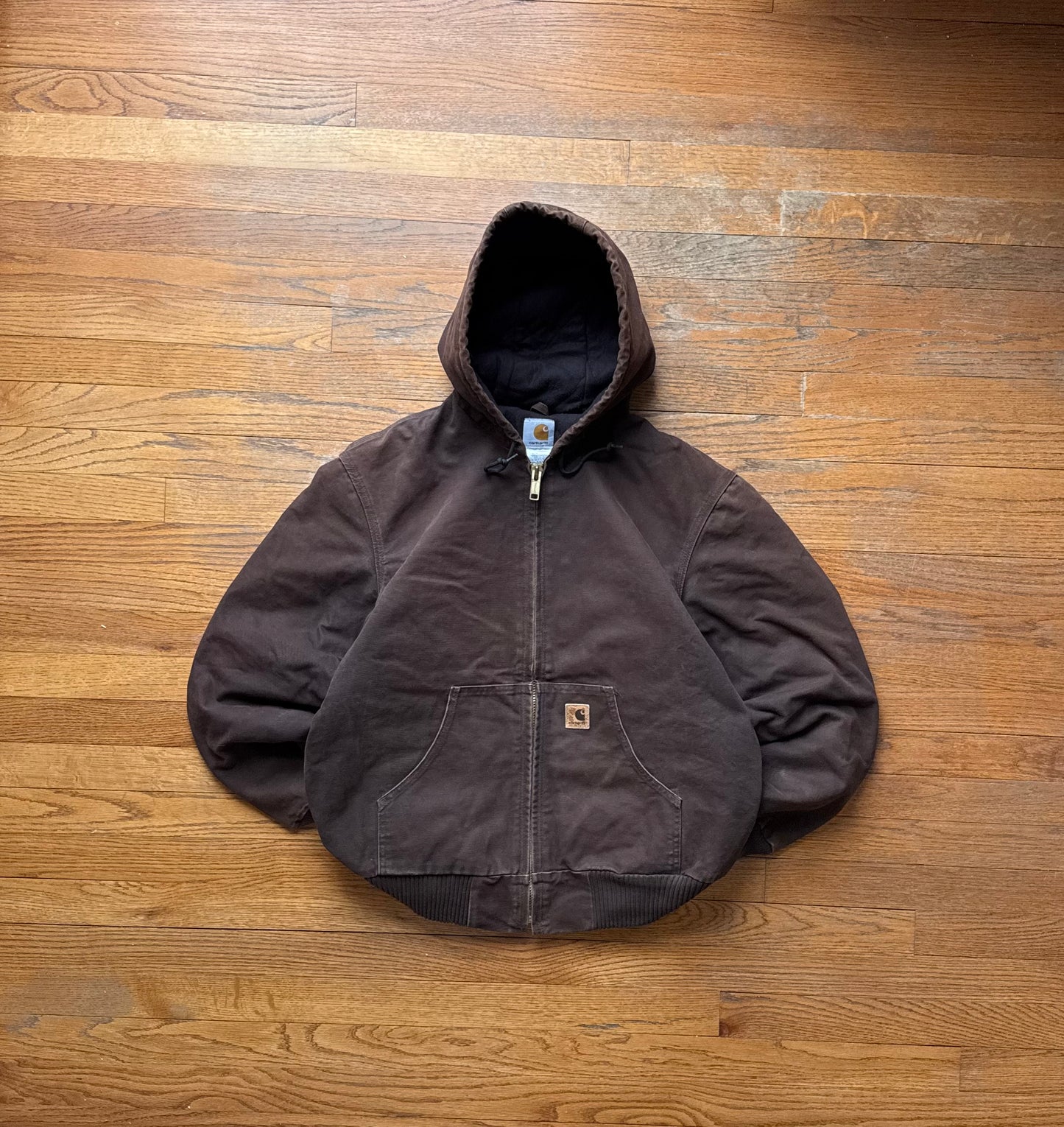 Faded Dark Brown Carhartt Active Jacket - Medium