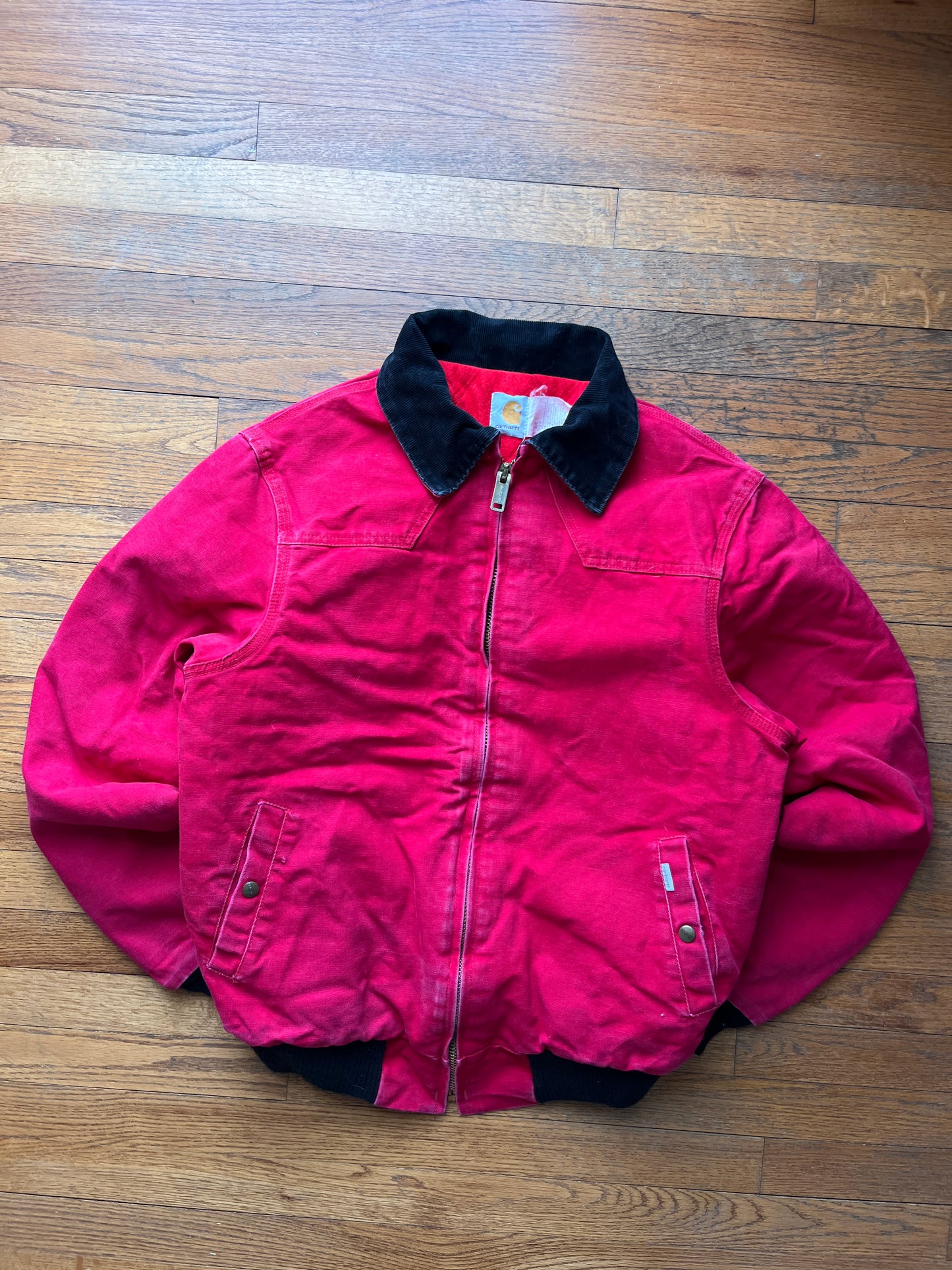 Faded Strawberry Red Carhartt Santa Fe Jacket - Medium