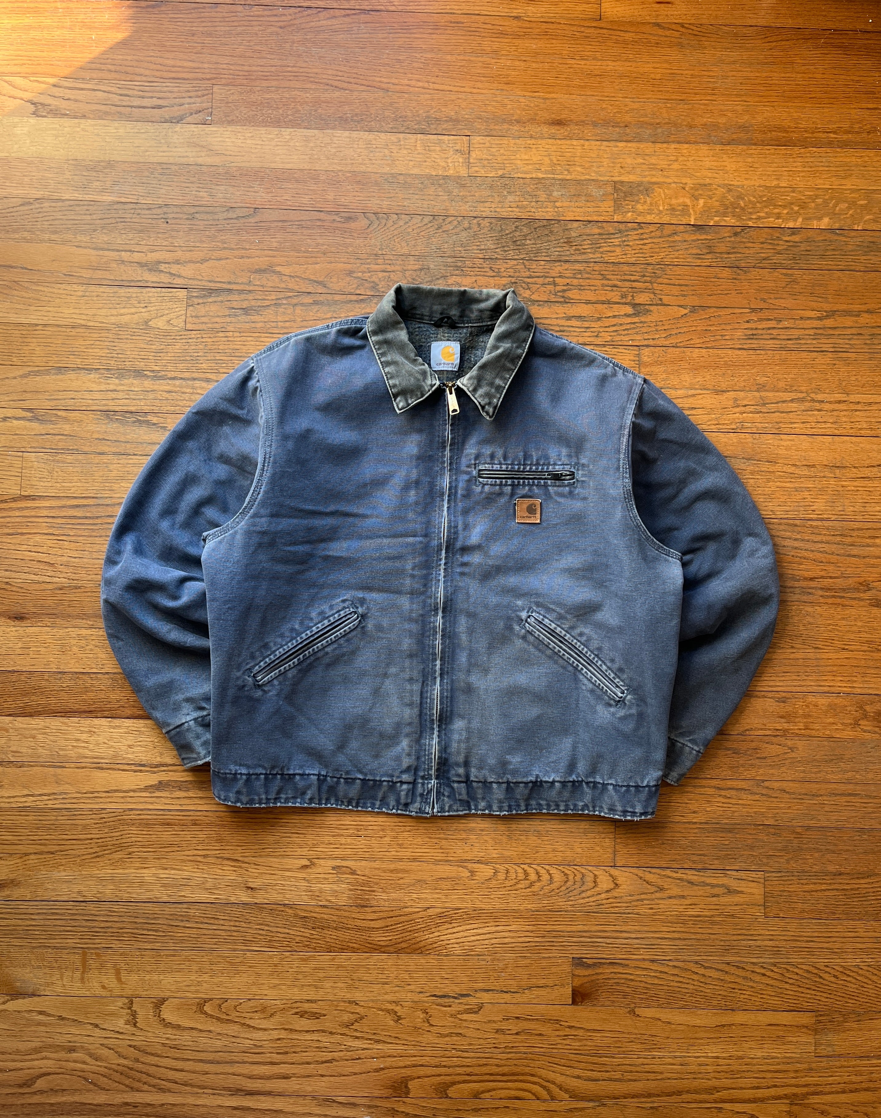 レアカラー!! ディープブルー Carhartt デトロイトジャケット J97