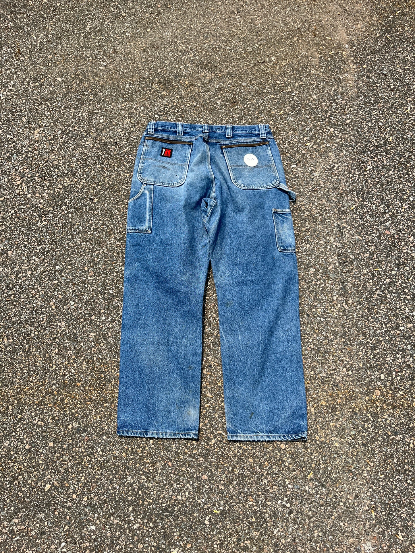 Faded Denim Carhartt Style Double Knee Pants - 34 x 30