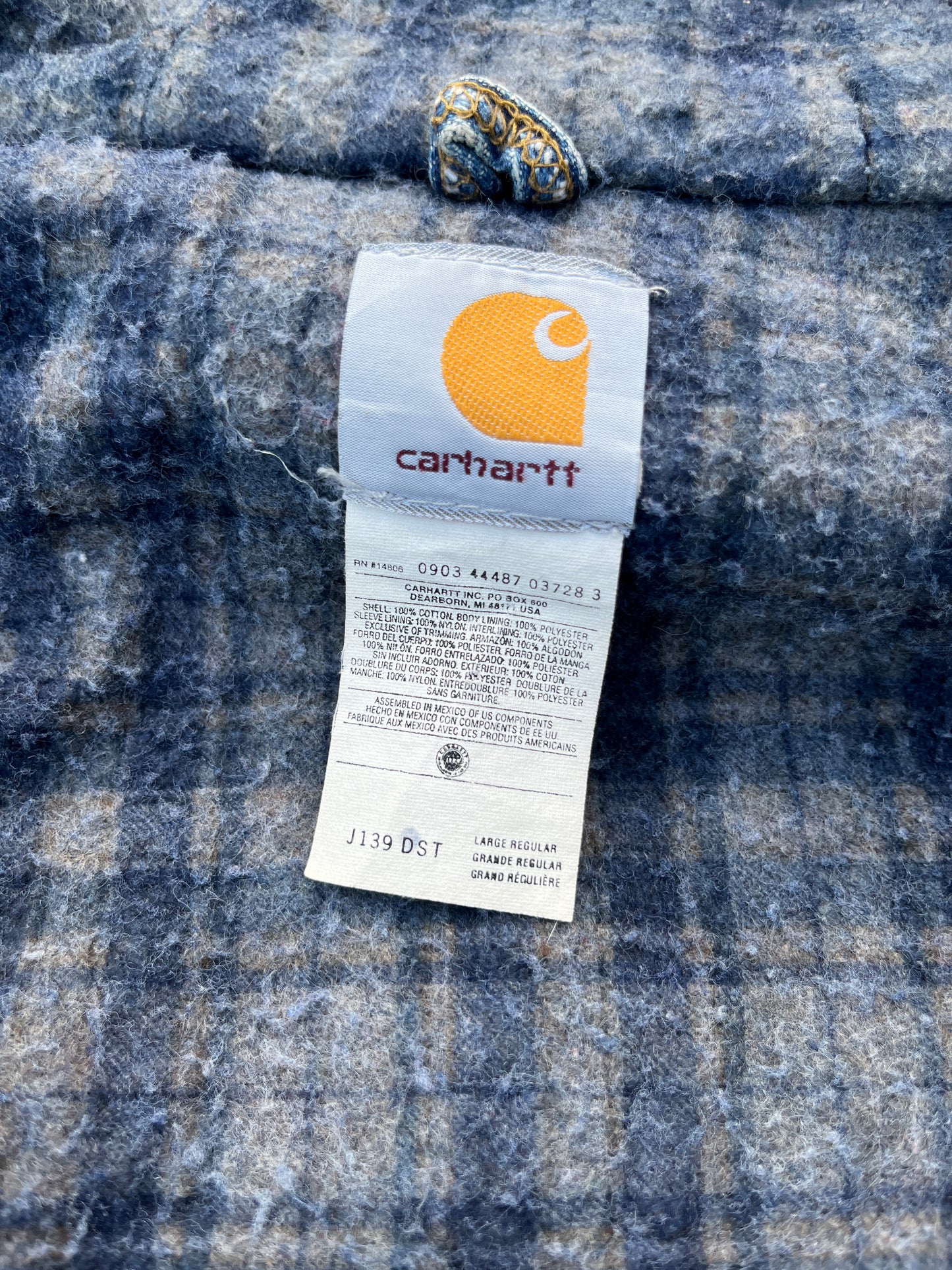 Faded Denim Carhartt Active Jacket - Boxy M-L