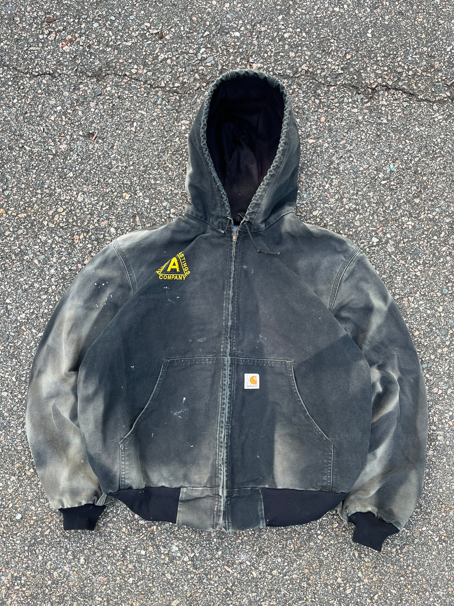 Faded n Painted Black Carhartt Active Jacket - Large