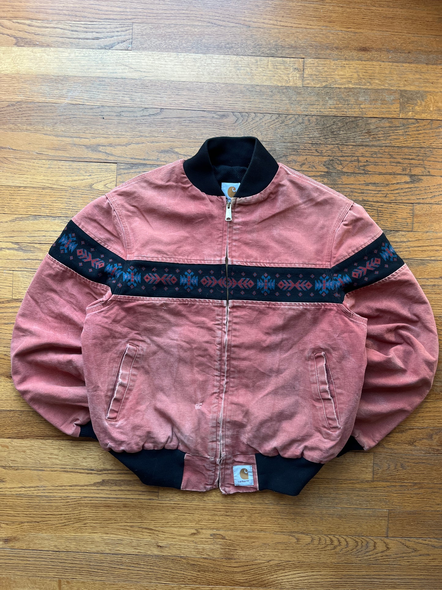 褪色粘土西南阿兹特克 Carhartt Santa Fe 夹克 - 中号