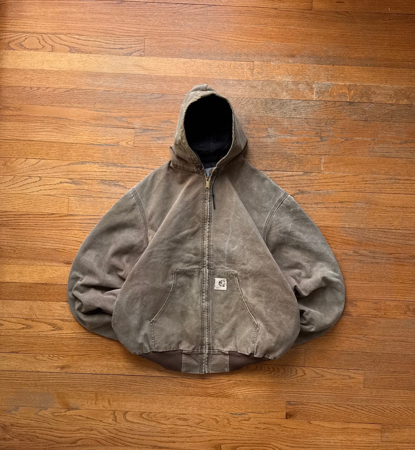 Faded Chestnut Brown Carhartt Active Jacket - Boxy L-XL