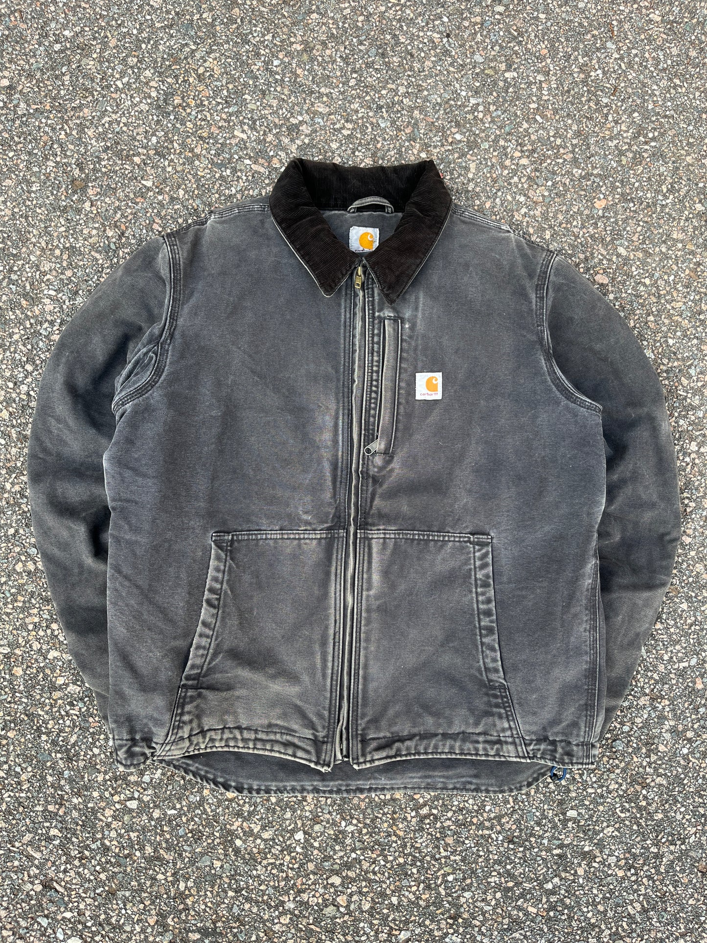 褪色黑色 Carhartt 北极风格夹克 - 中号