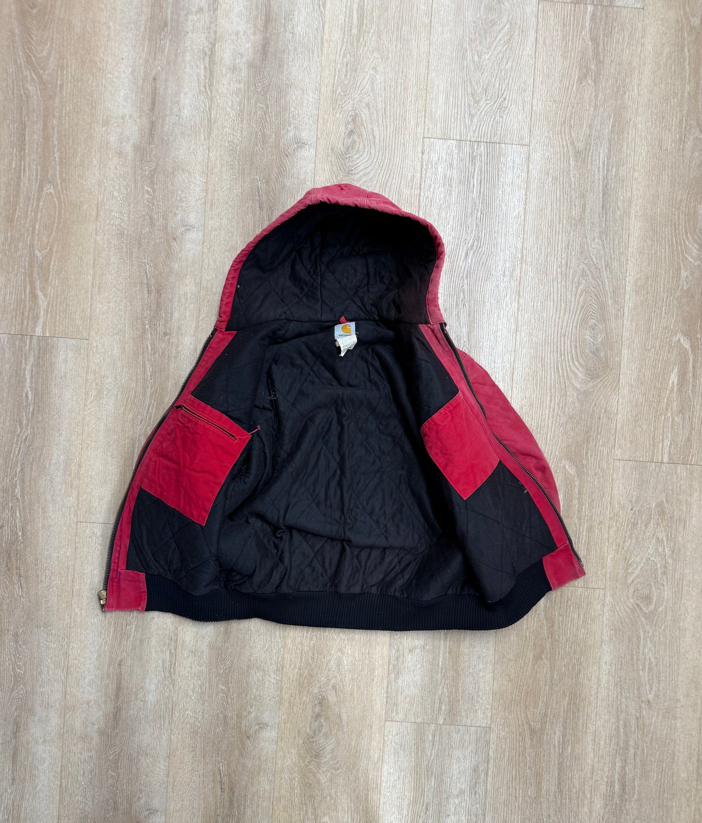 Faded Strawberry Red Carhartt Active Jacket - Medium