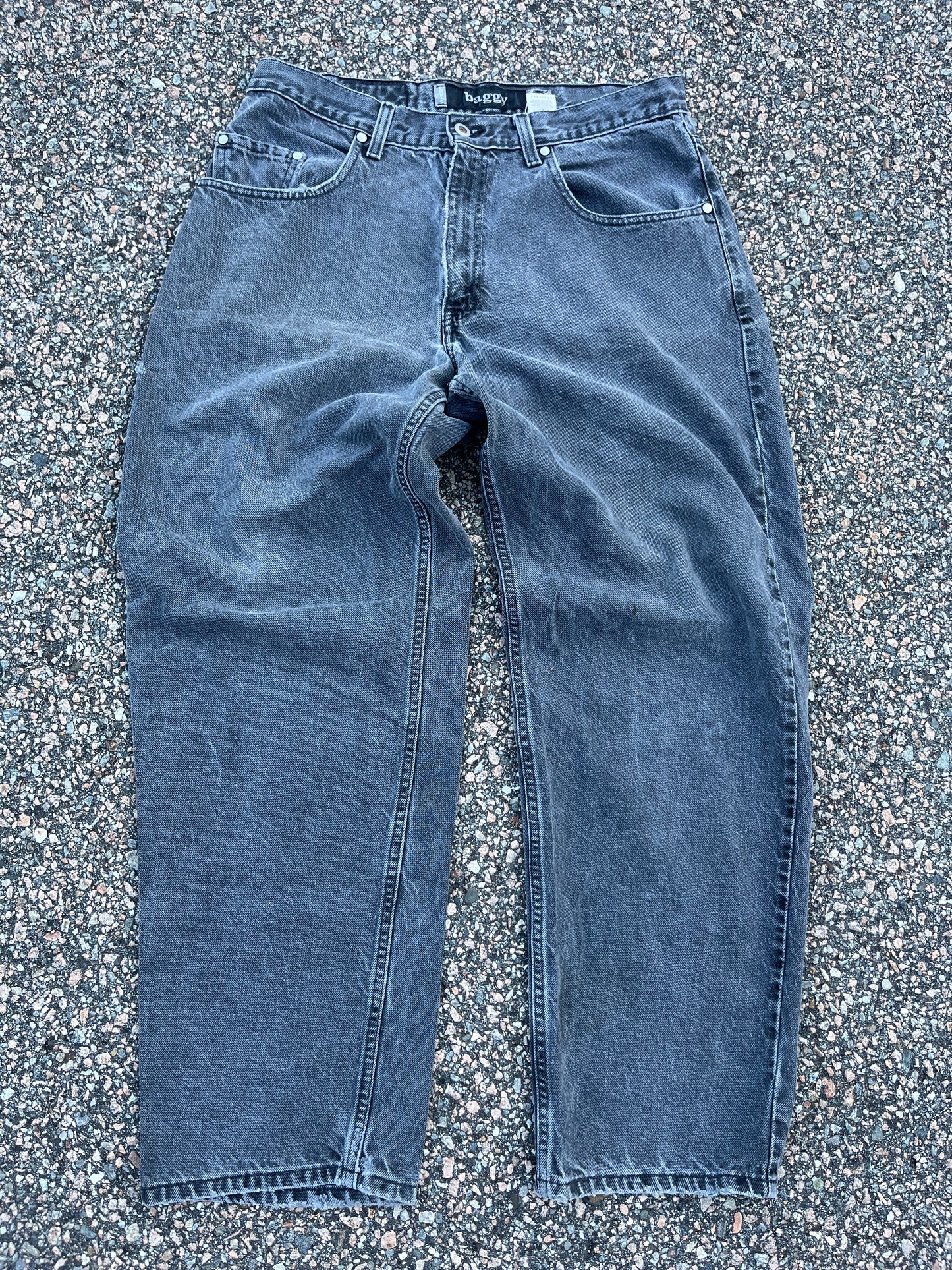 Levi's 570 银色标签褪色黑色裤子 - 33 x 30.5