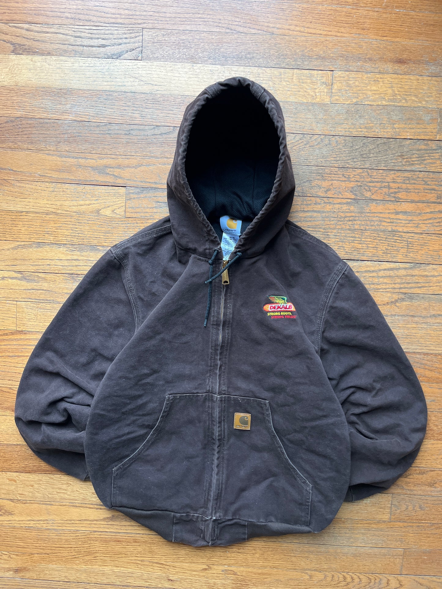 Faded Dark Brown Carhartt Active Jacket - Small