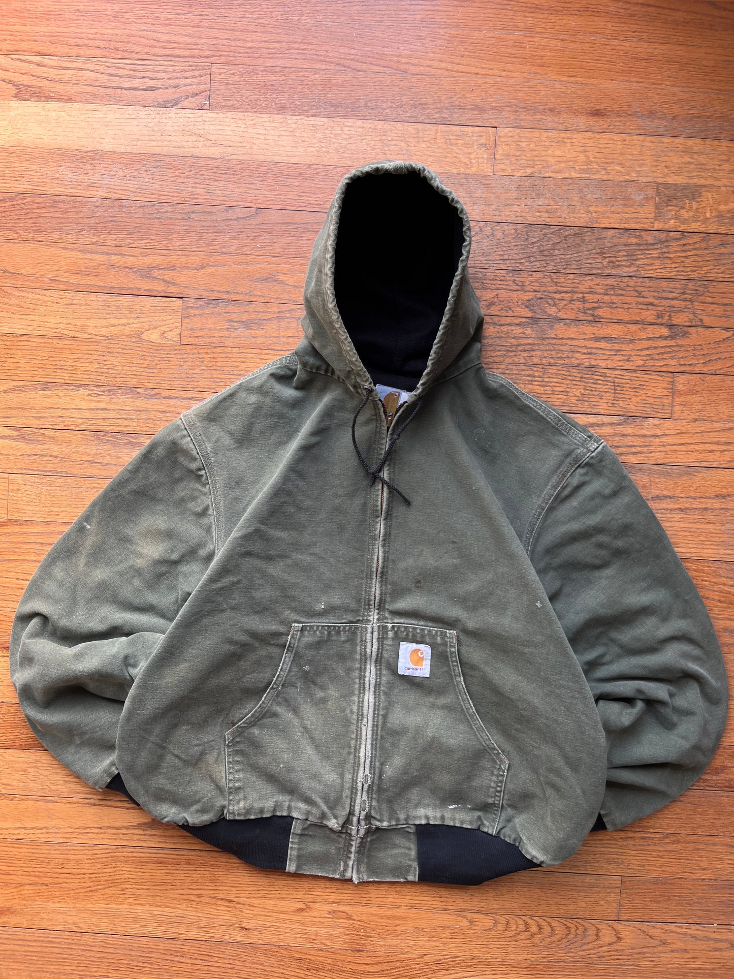 Faded Olive Green Carhartt Active Jacket - Large