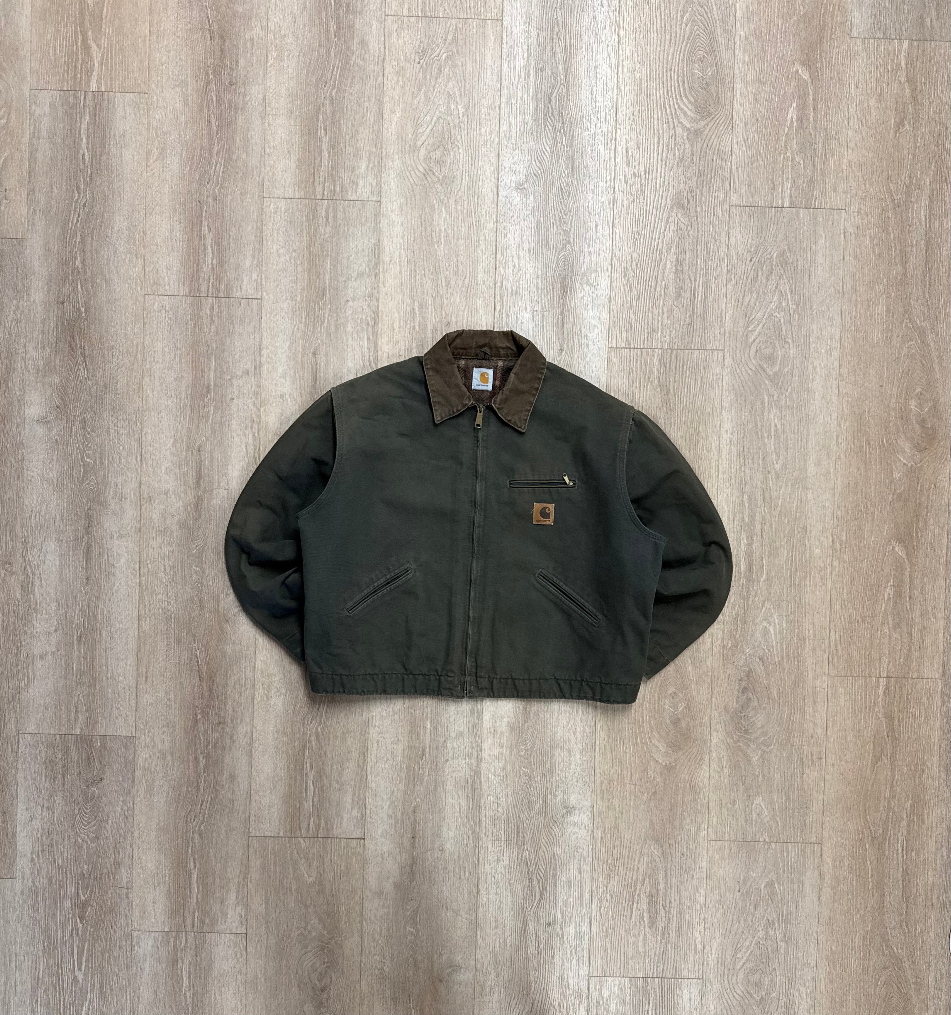 Faded Olive Green Carhartt Detroit Jacket - 2XL – VTG By Mike