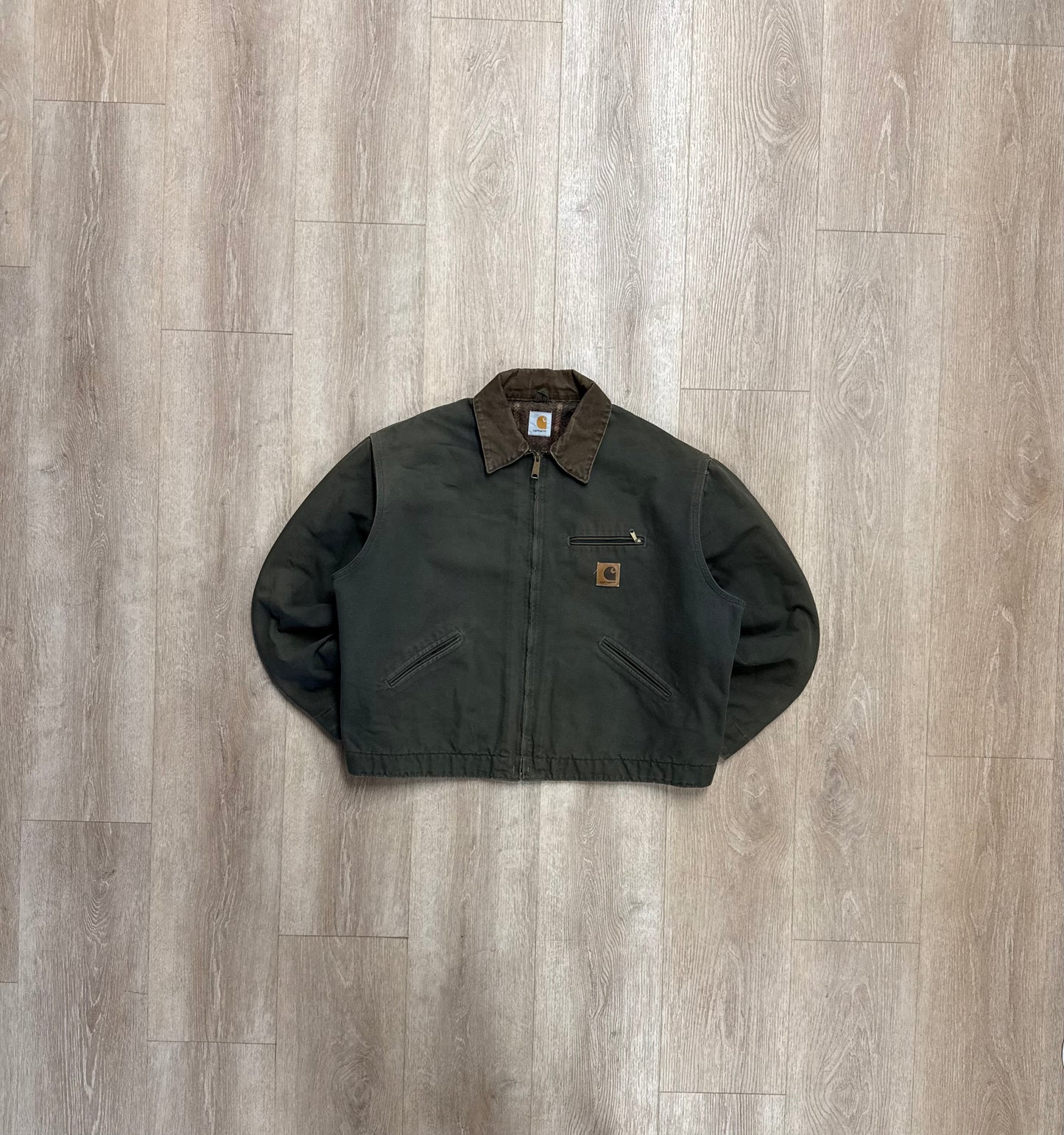 Faded Olive Green Carhartt Detroit Jacket - 2XL