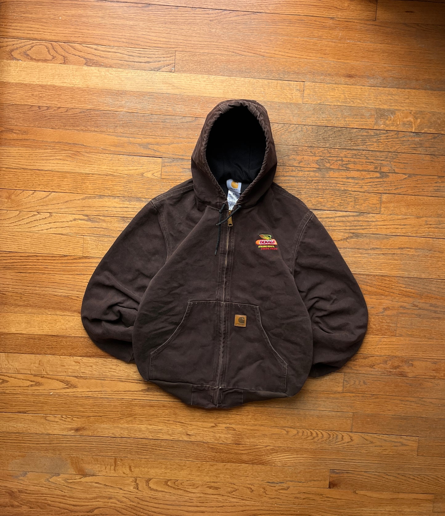 Faded Dark Brown Carhartt Active Jacket - Small