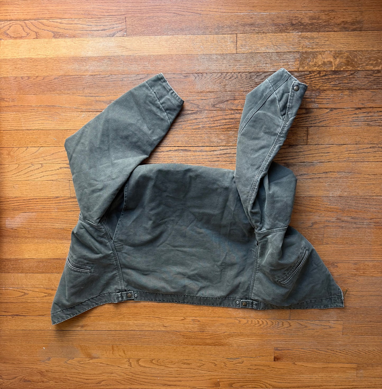 Faded Olive Green Carhartt Detroit Jacket - Large