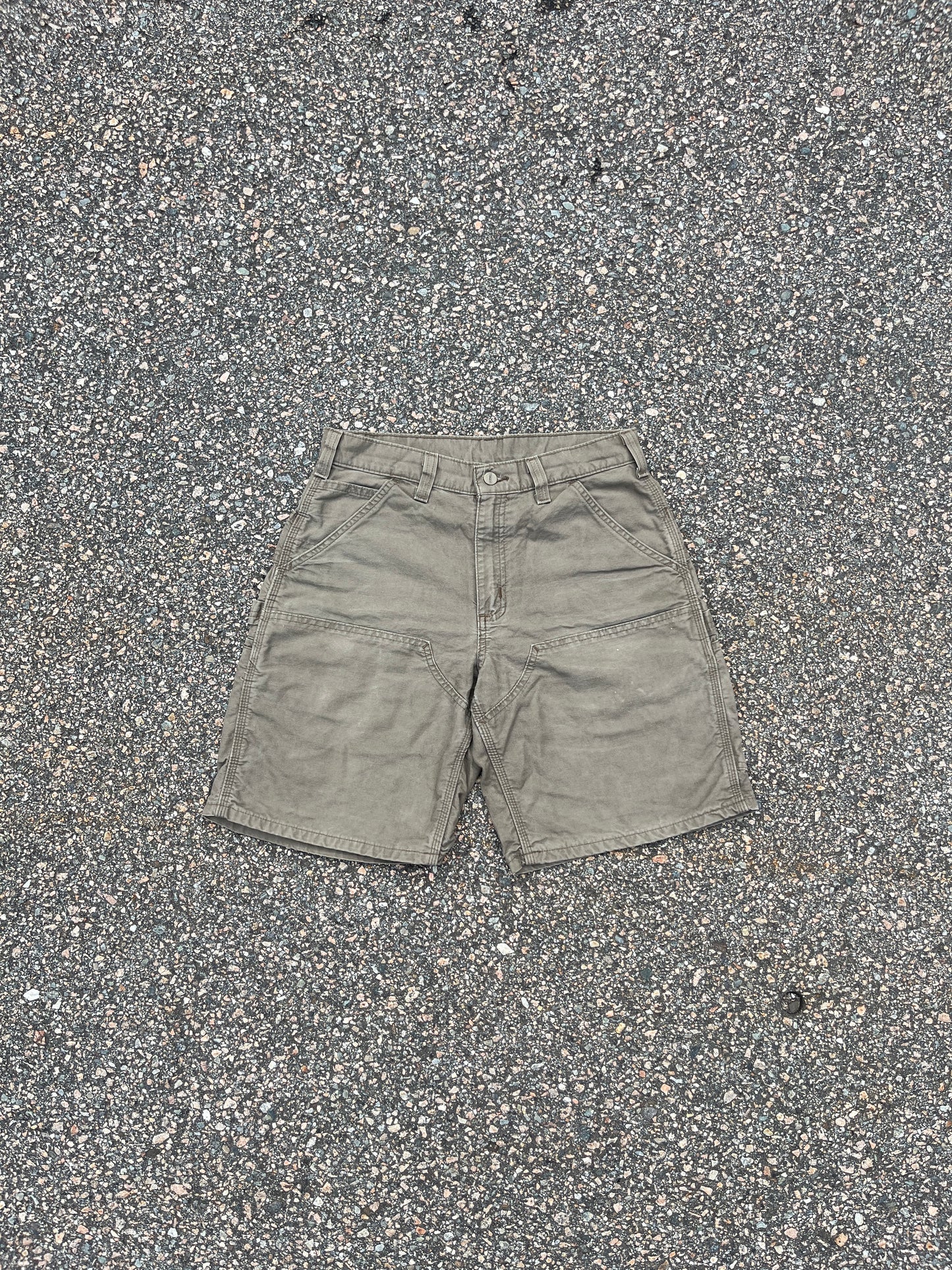 Faded Light Brown Carhartt Double Knee Shorts - 30