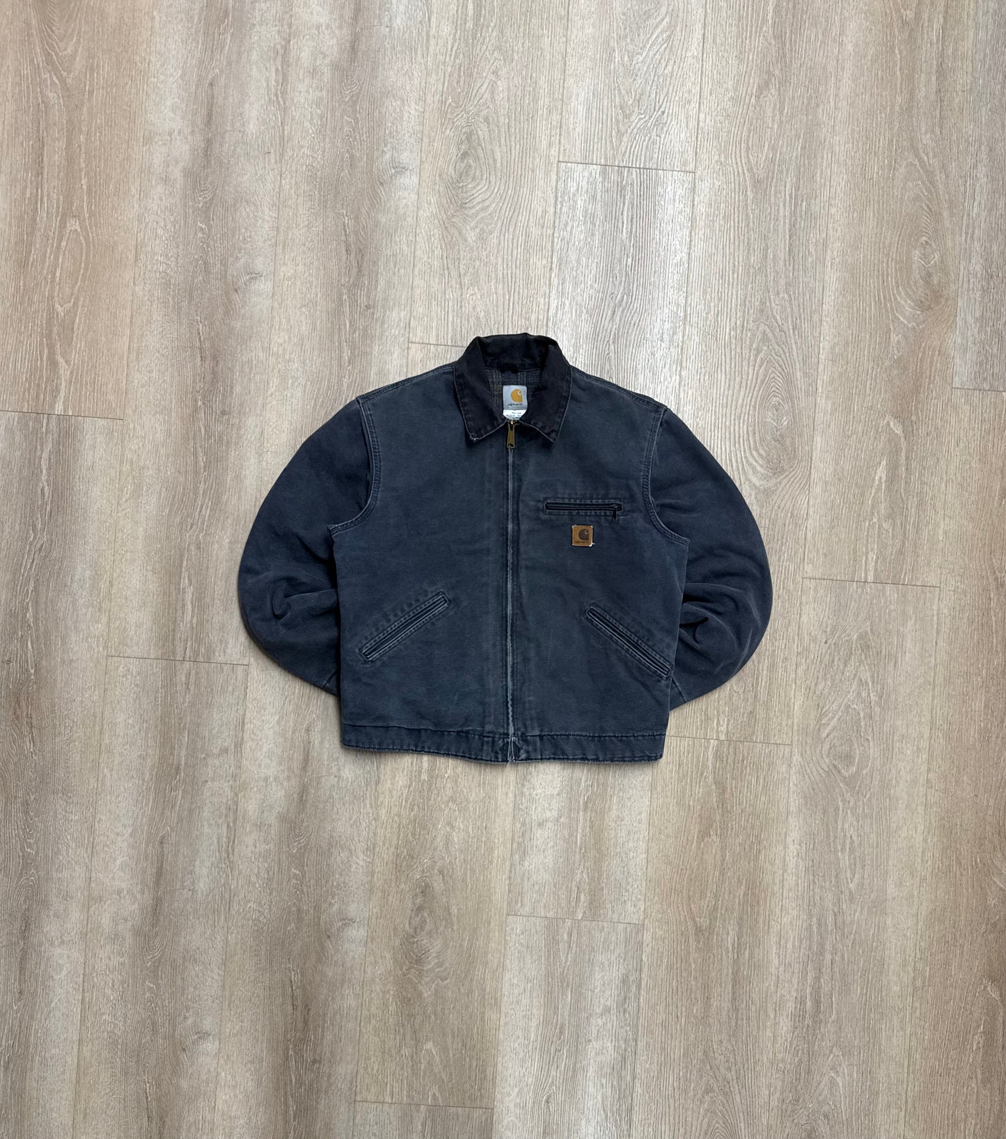 Faded Petrol Blue Carhartt Detroit Jacket - Medium