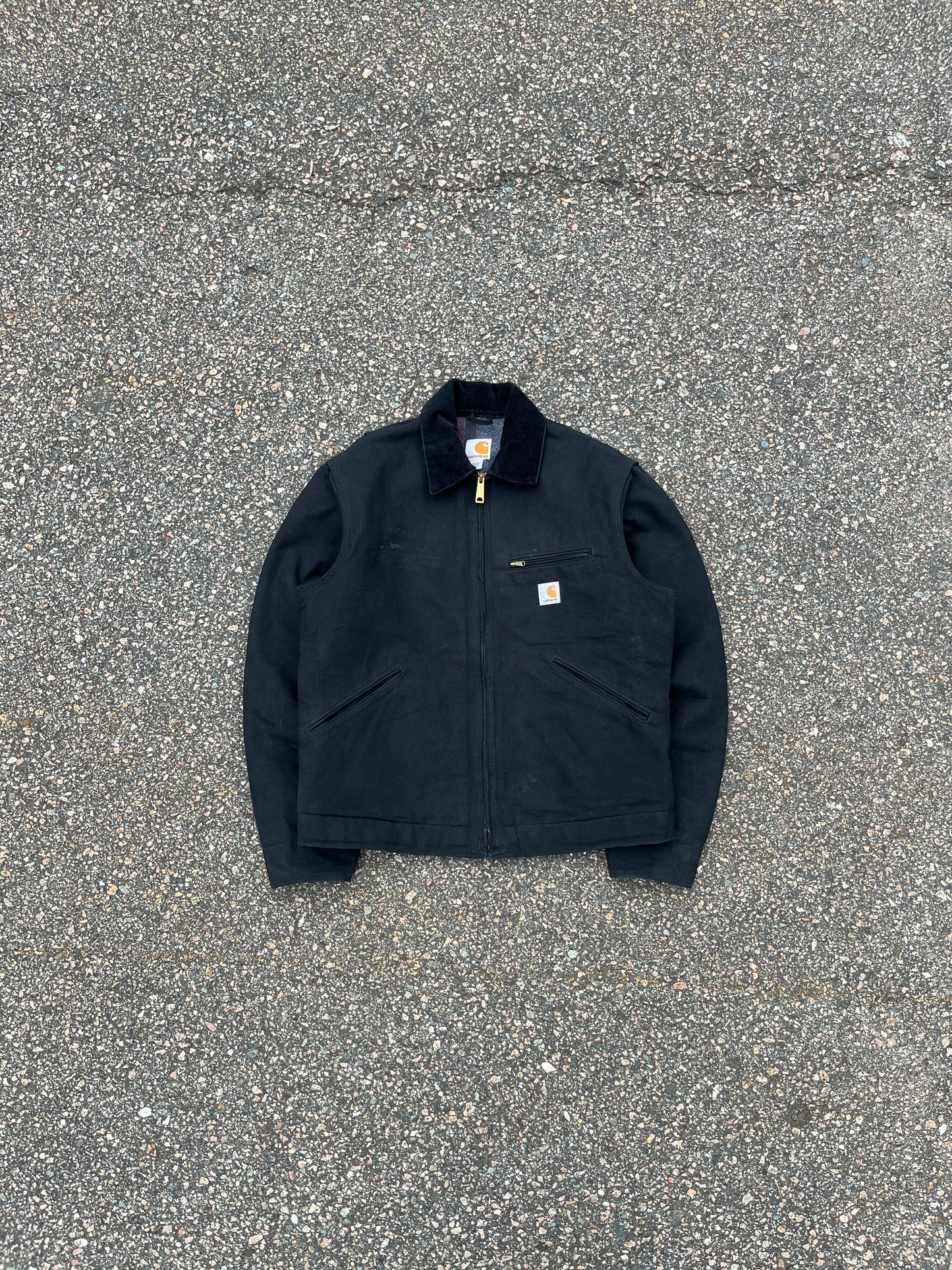 褪色黑色 Carhartt 底特律夹克 - 中号