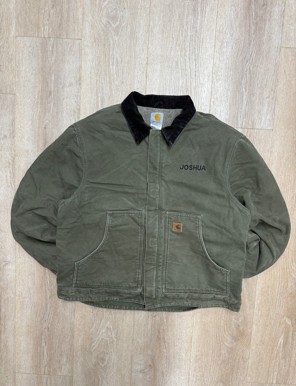 Faded Olive Green Sherpa Lined Carhartt Arctic Jacket - XL