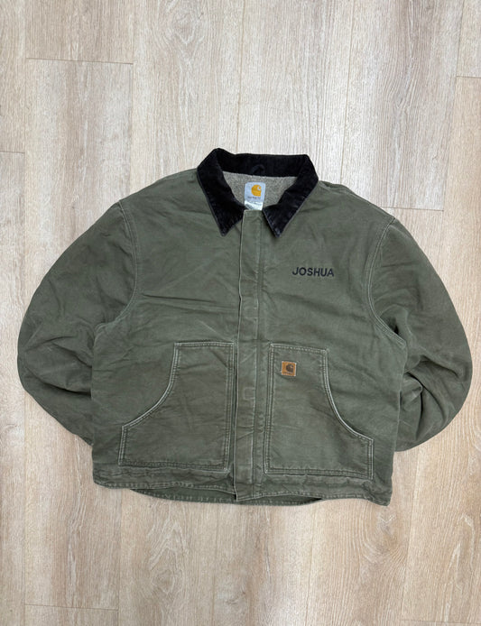 Faded Olive Green Sherpa Lined Carhartt Arctic Jacket - XL