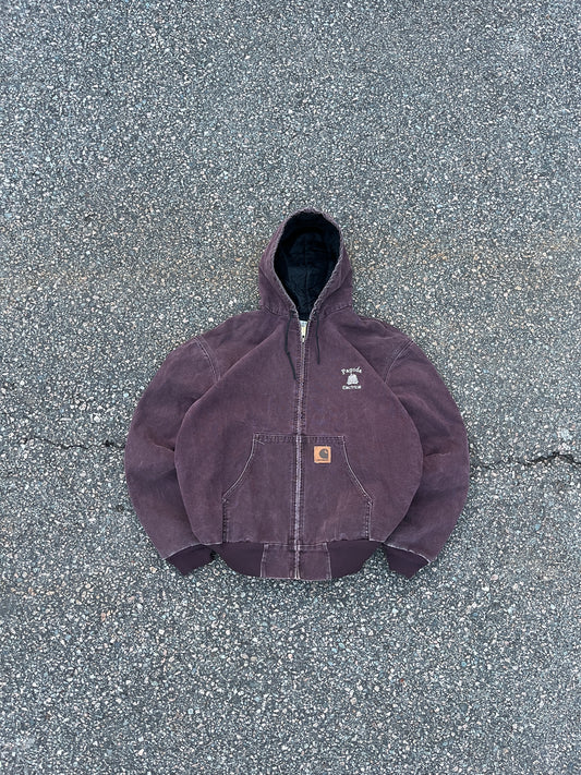 Faded Burgundy Carhartt Active Jacket - Large