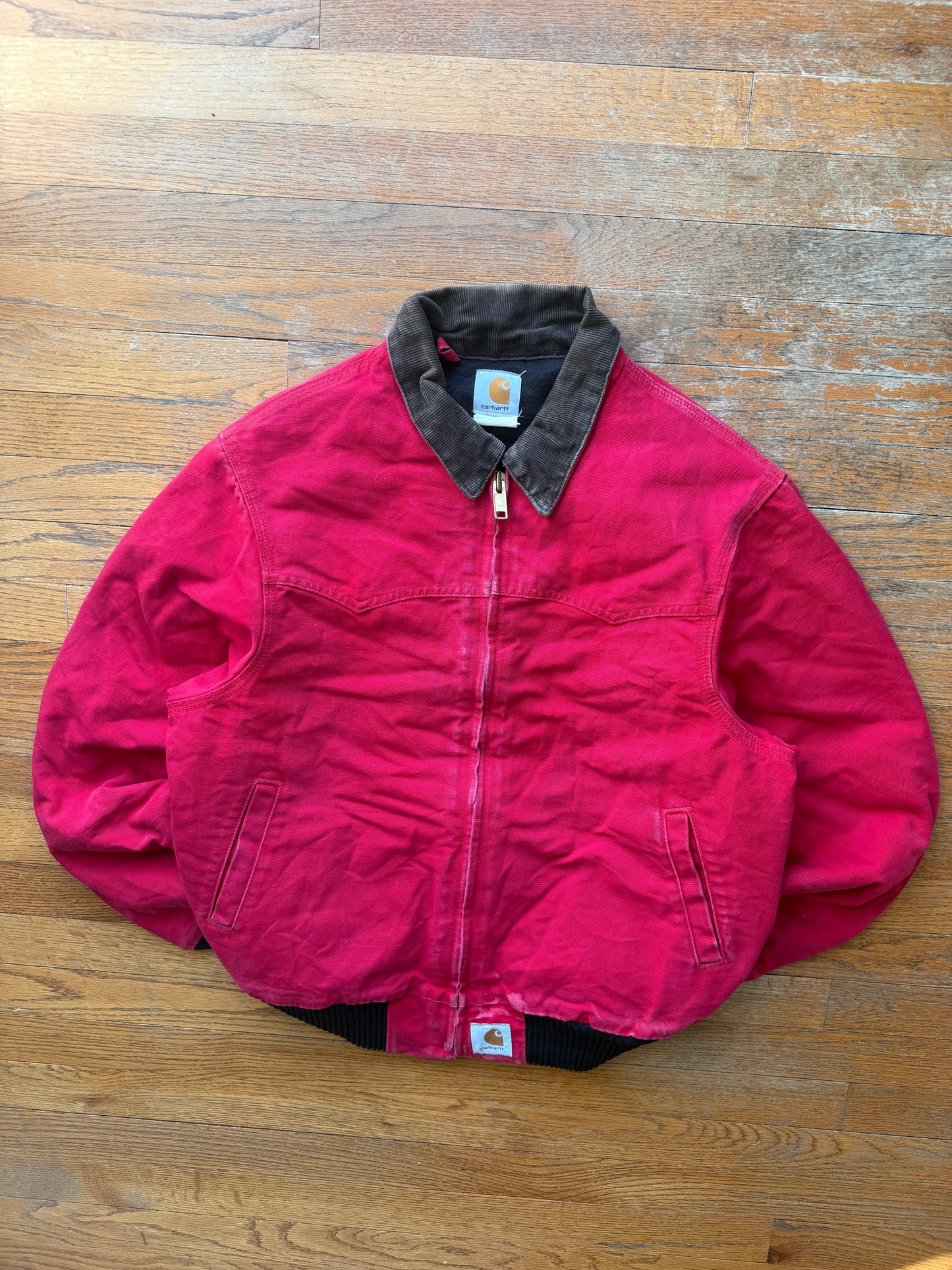 Faded Strawberry Red Carhartt Santa Fe Jacket - Medium