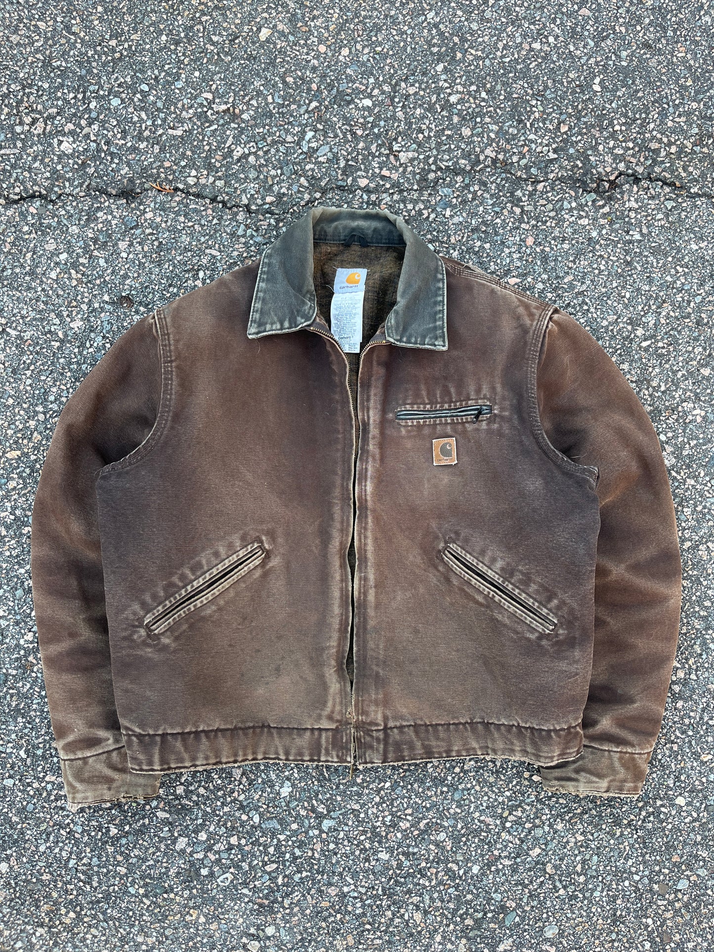 褪色棕色 Carhartt 底特律夹克 - 中号