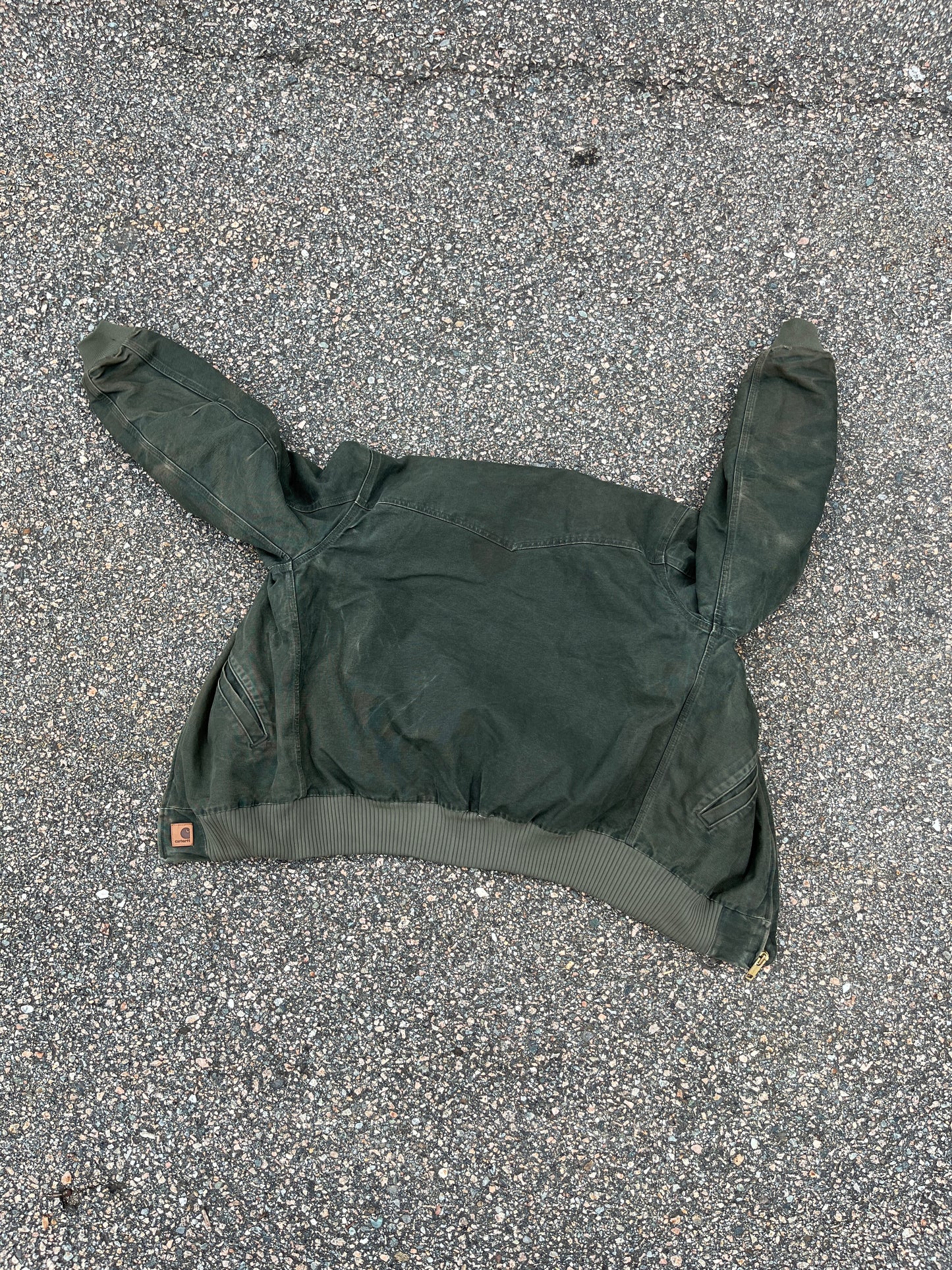 Faded Olive Green Carhartt Santa Fe Jacket - Medium